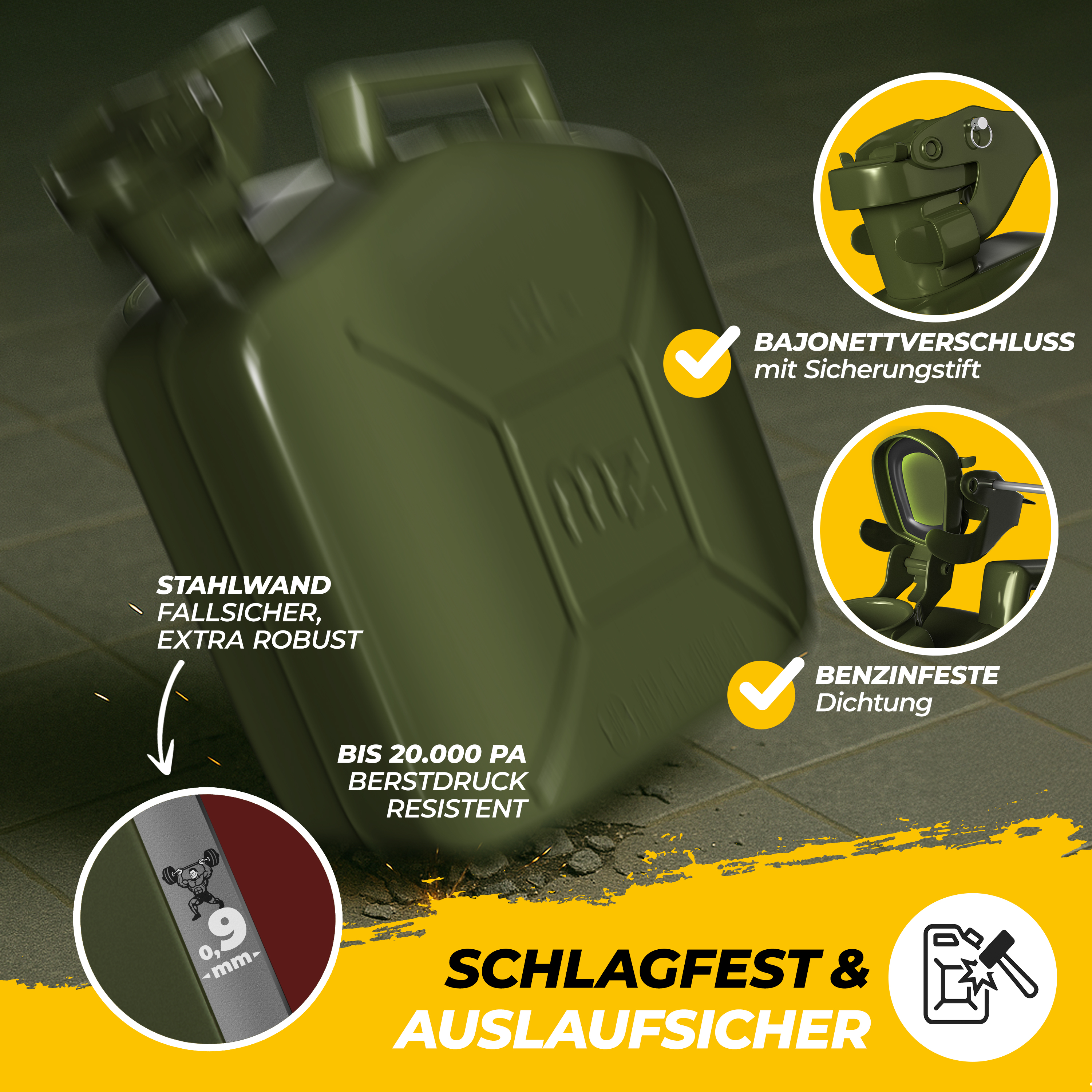 Jerrycan\u0020Groen\u0020Staal\u002020\u0020Liter Jerrycan\u0020Groen\u0020Staal\u002020\u0020Liter