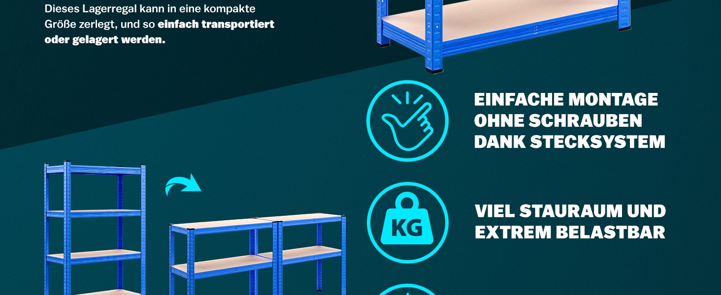 Stellingkast\u0020Blauw\u0020180x90x40cm\u0020tot\u0020875kg Stellingkast\u0020Blauw\u0020180x90x40cm\u0020tot\u0020875kg
