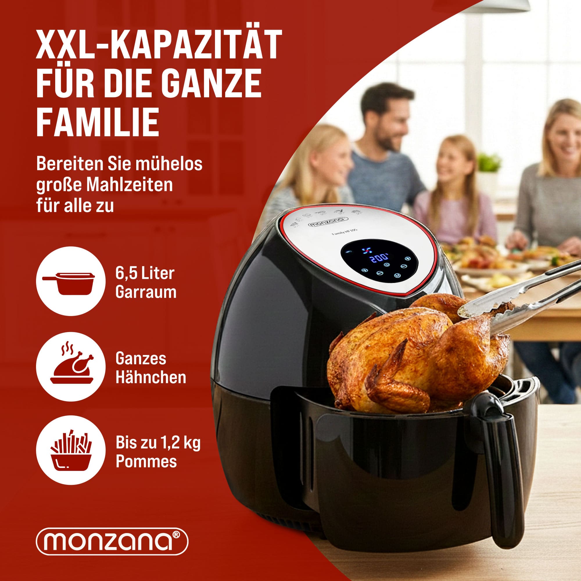 Heteluchtfriteuse\u00209in1\u0020Zwart\u00201850W