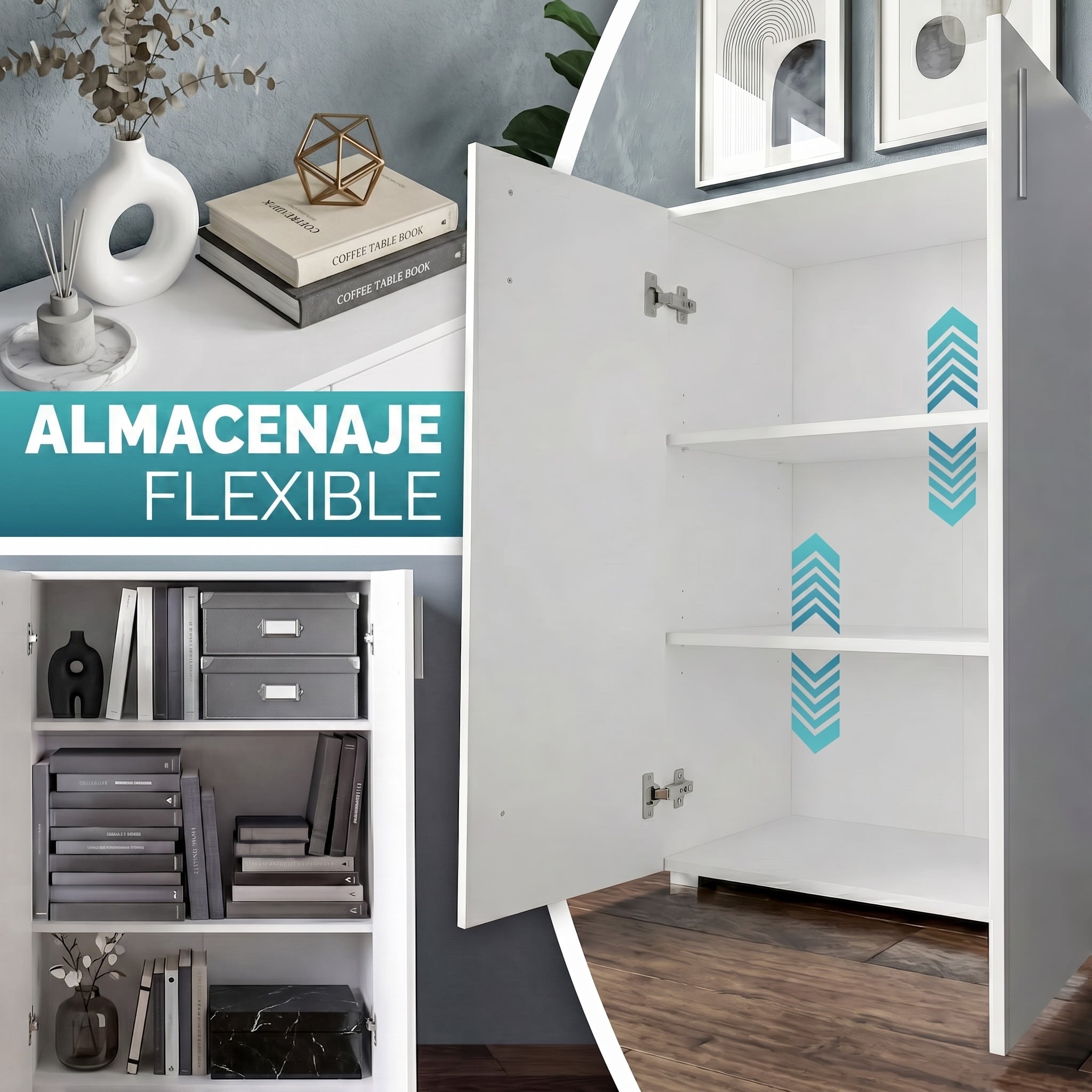 Dressoir\u0020Vela\u0020Wit\u0020115,5x30x60cm