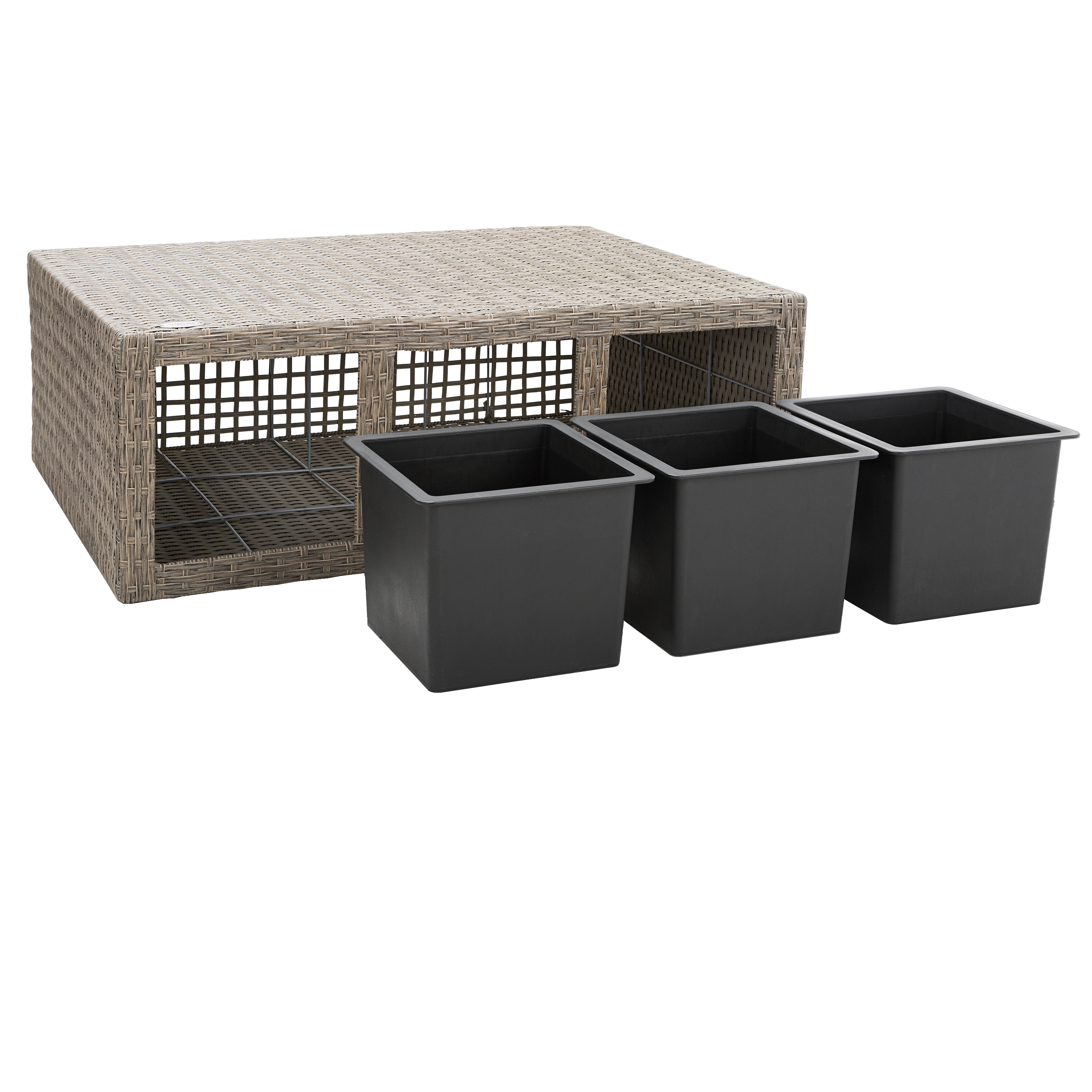 Polyrattan\u0020Bloempot\u0020Creme\u002083x30,5x60cm Polyrattan\u0020Bloempot\u0020Creme\u002083x30,5x60cm