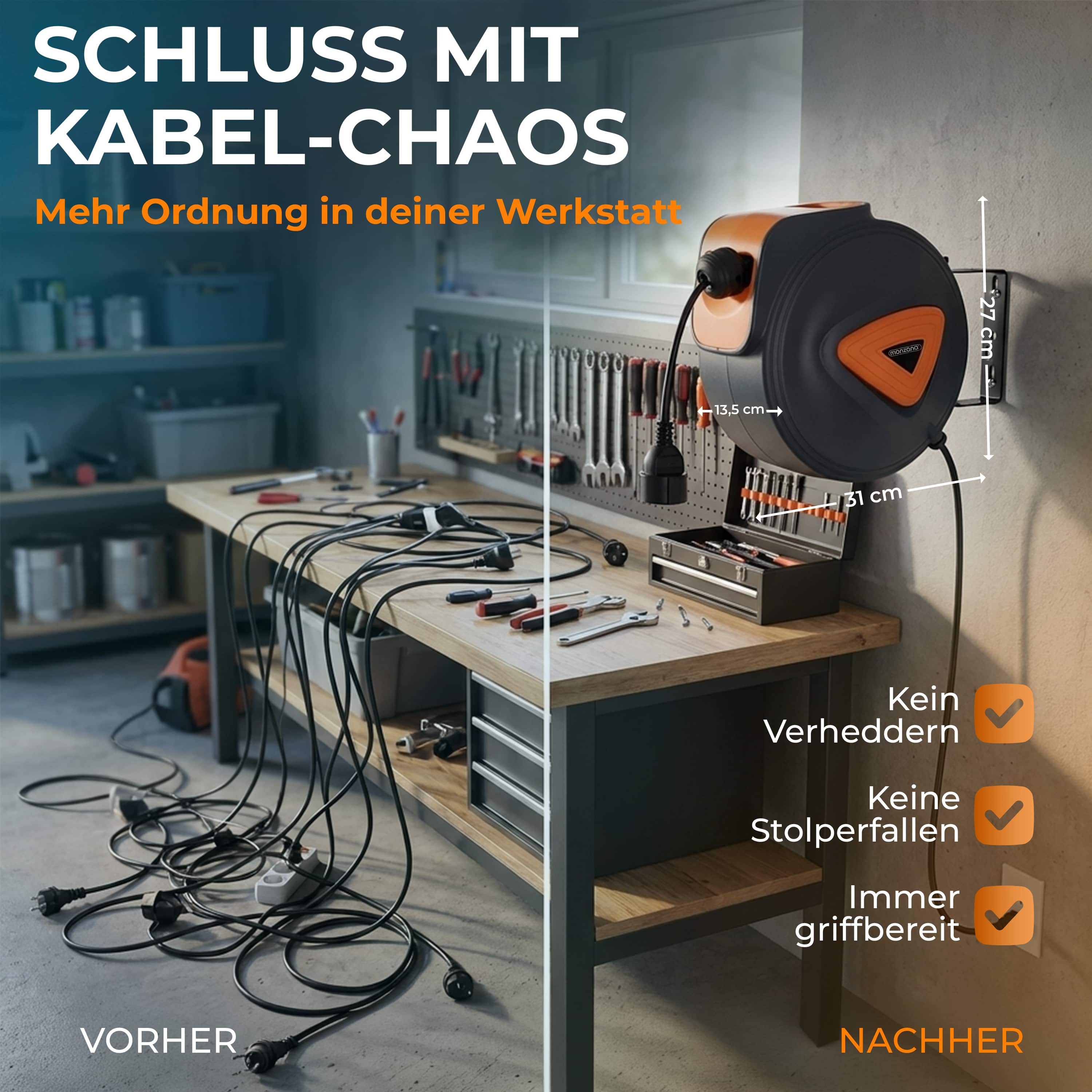Kabelhaspel\u0020Automatisch\u002020m\u0020\u002B\u00201,5m\u0020Aansluitkabel