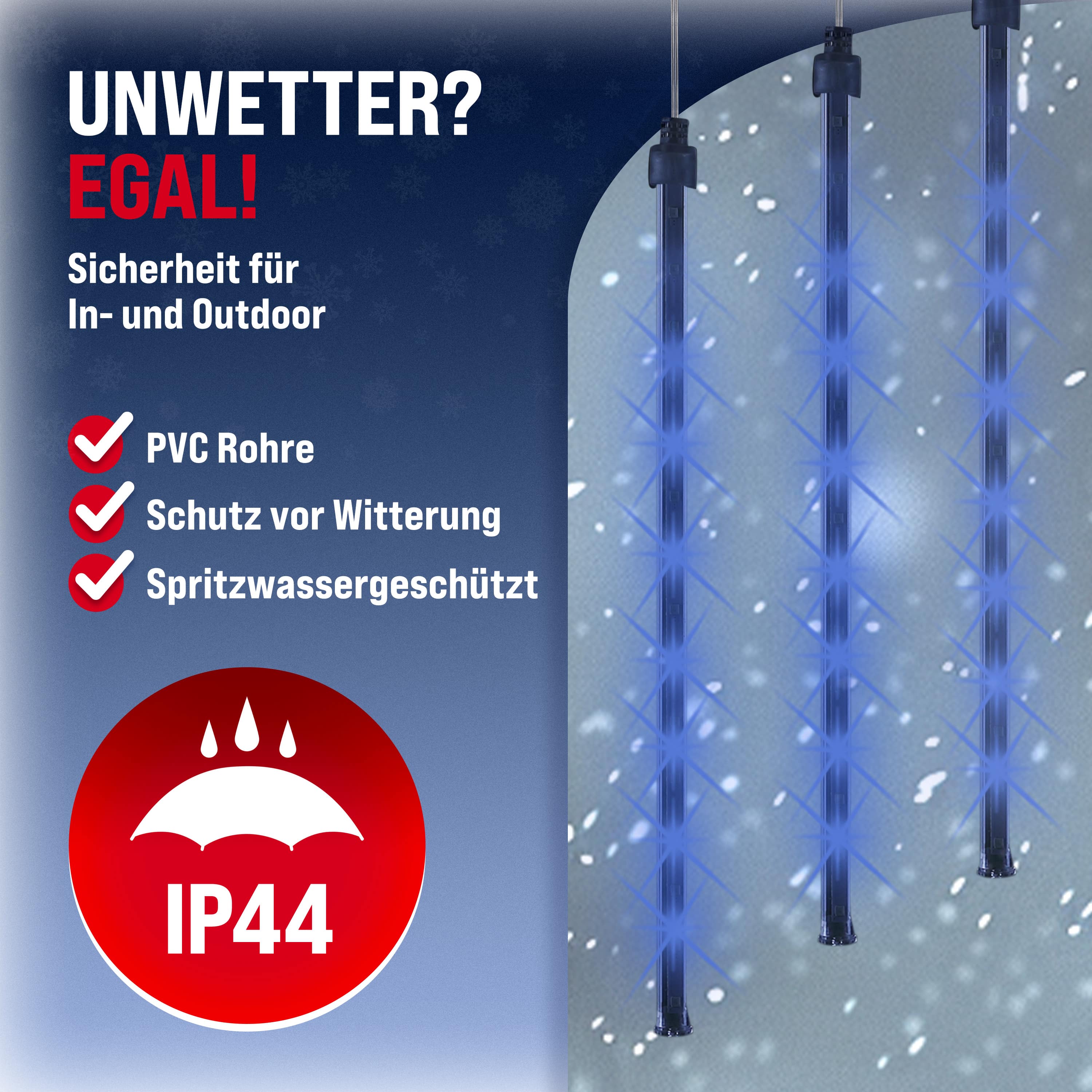 Kerstverlichting\u0020Ijsregen\u0020LED\u0020Lichteffect\u0020Blauw\u00208,6\u0020Meter