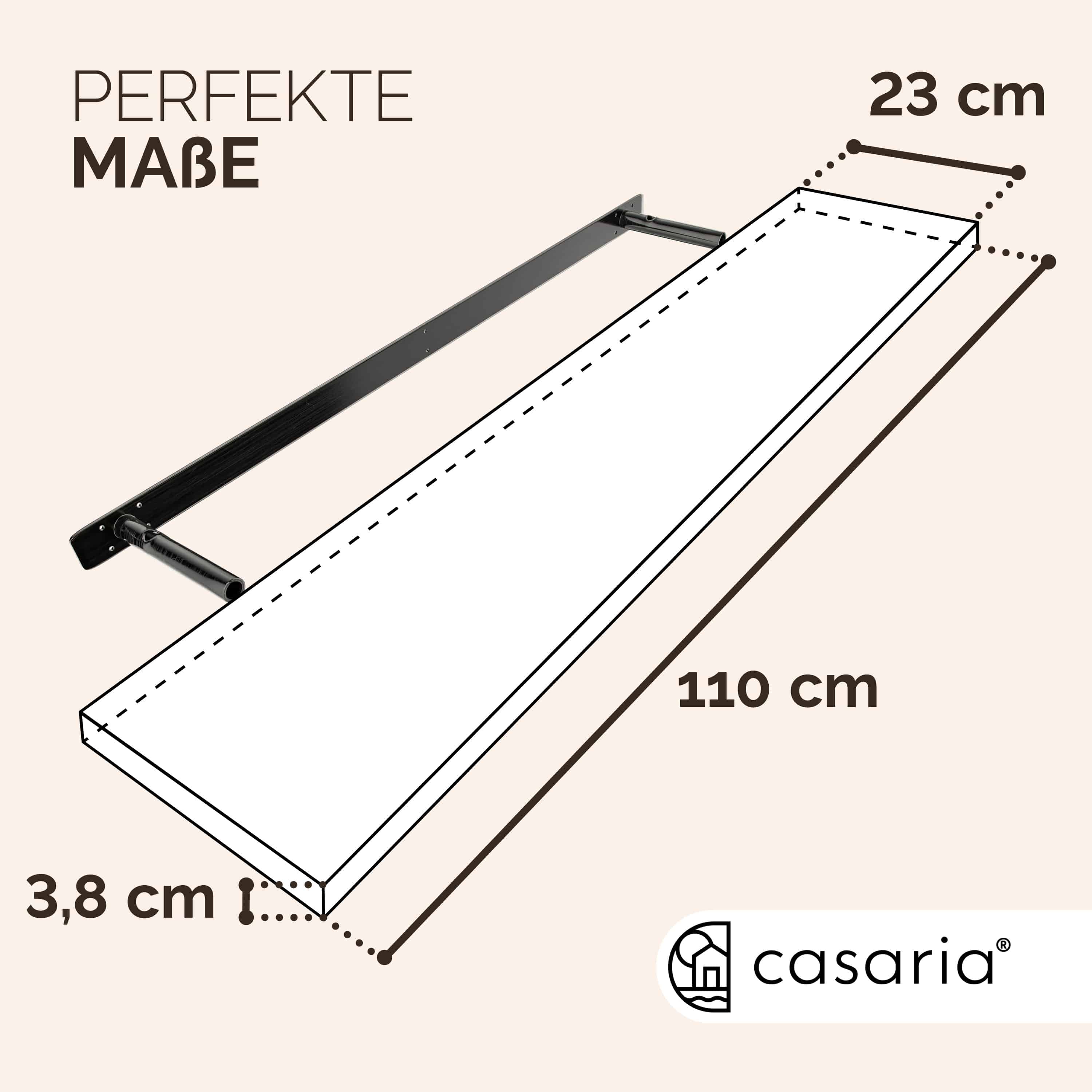 Wandplank\u0020Zwevend\u0020Mat\u0020Zwart\u0020MDF\u0020110x23x3,8cm