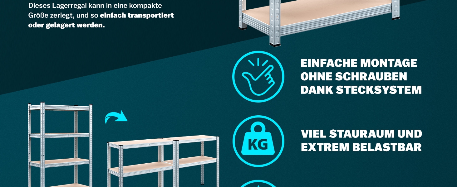 Stellingkast\u0020met\u00205\u0020Planken\u0020Set\u0020van\u00202\u0020175x75x30cm\u0020350kg