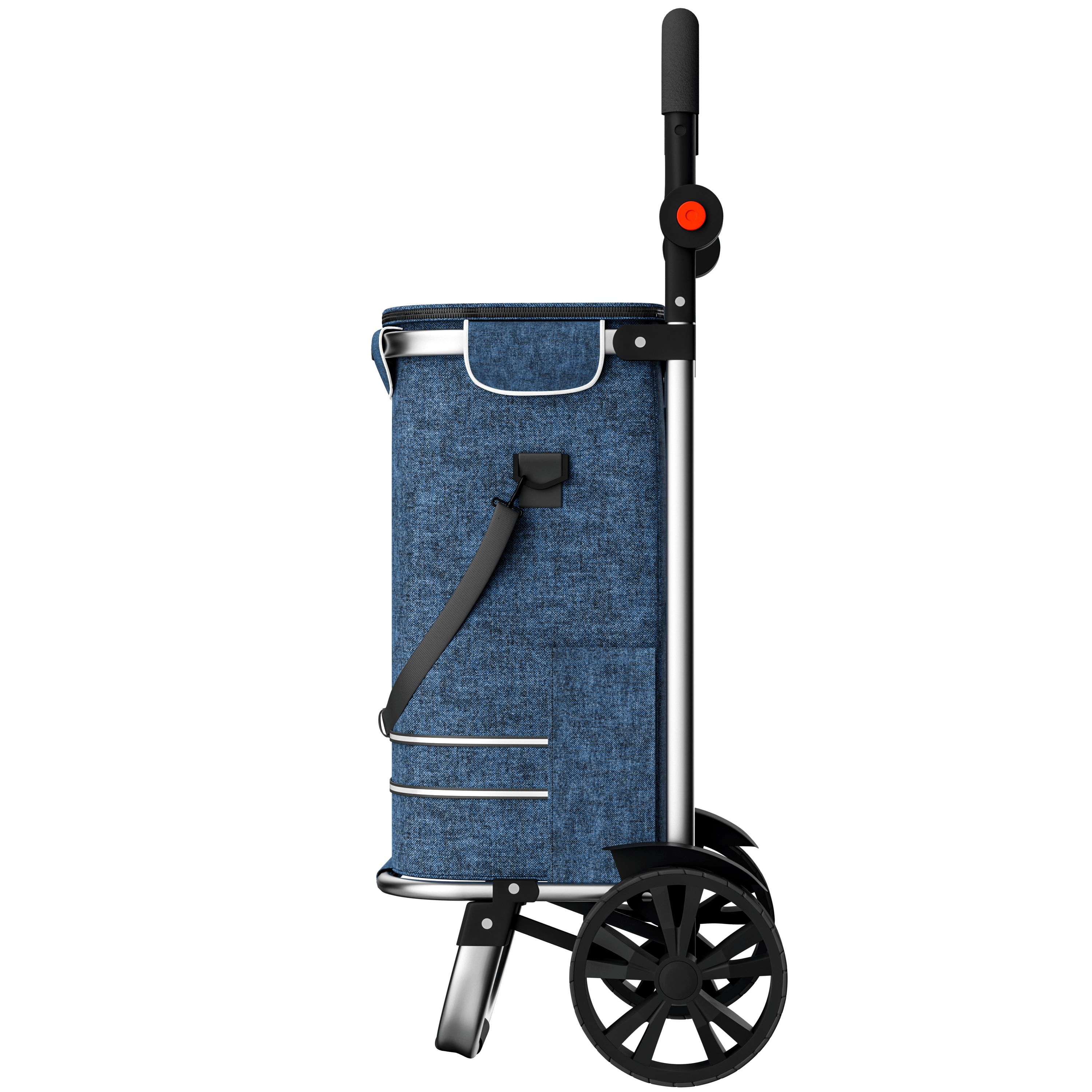 Boodschappentrolley\u0020Blauw\u0020Alu\u002056L\u002031x24x54cm Boodschappentrolley\u0020Blauw\u0020Alu\u002056L\u002031x24x54cm