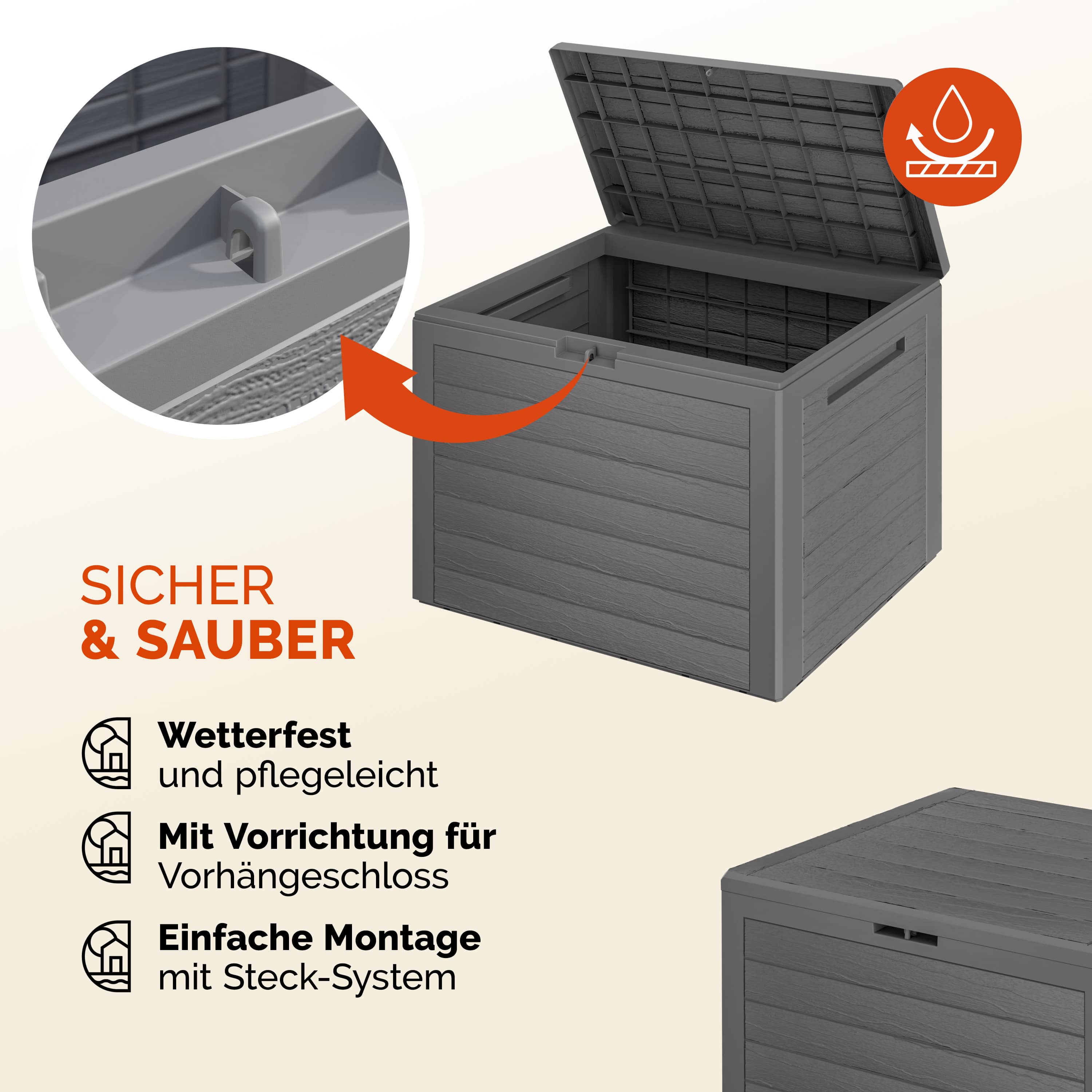 Kussenbox\u0020Lille\u0020Grijs\u0020190L\u0020houtlook Kussenbox\u0020Lille\u0020Grijs\u0020190L\u0020houtlook