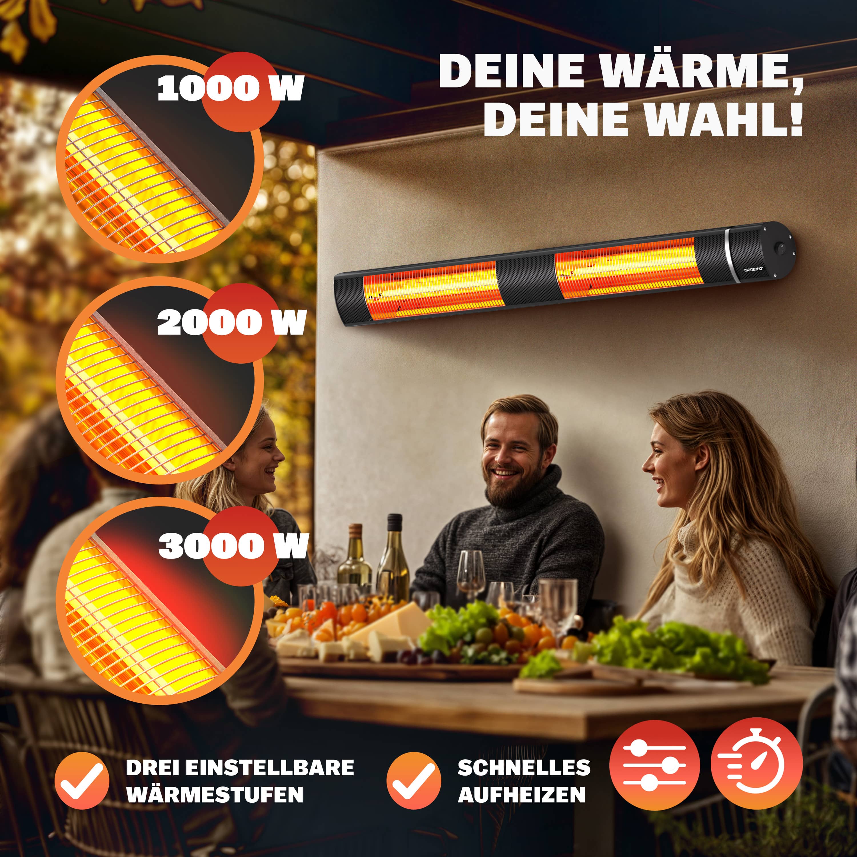 Terrasverwarmer\u0020MZH3000\u0020Zwart\u00203000W Terrasverwarmer\u0020MZH3000\u0020Zwart\u00203000W
