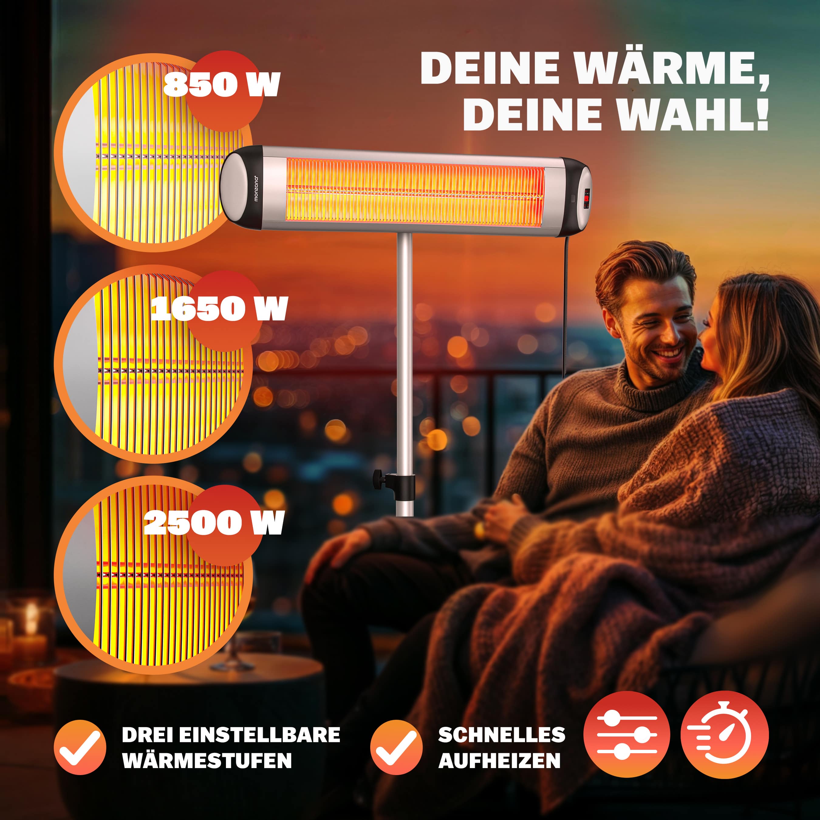 Terrasverwarmer\u0020MZH5000\u0020Zilver\u00202500W\u0020met\u0020Standaard Terrasverwarmer\u0020MZH5000\u0020Zilver\u00202500W\u0020met\u0020Standaard