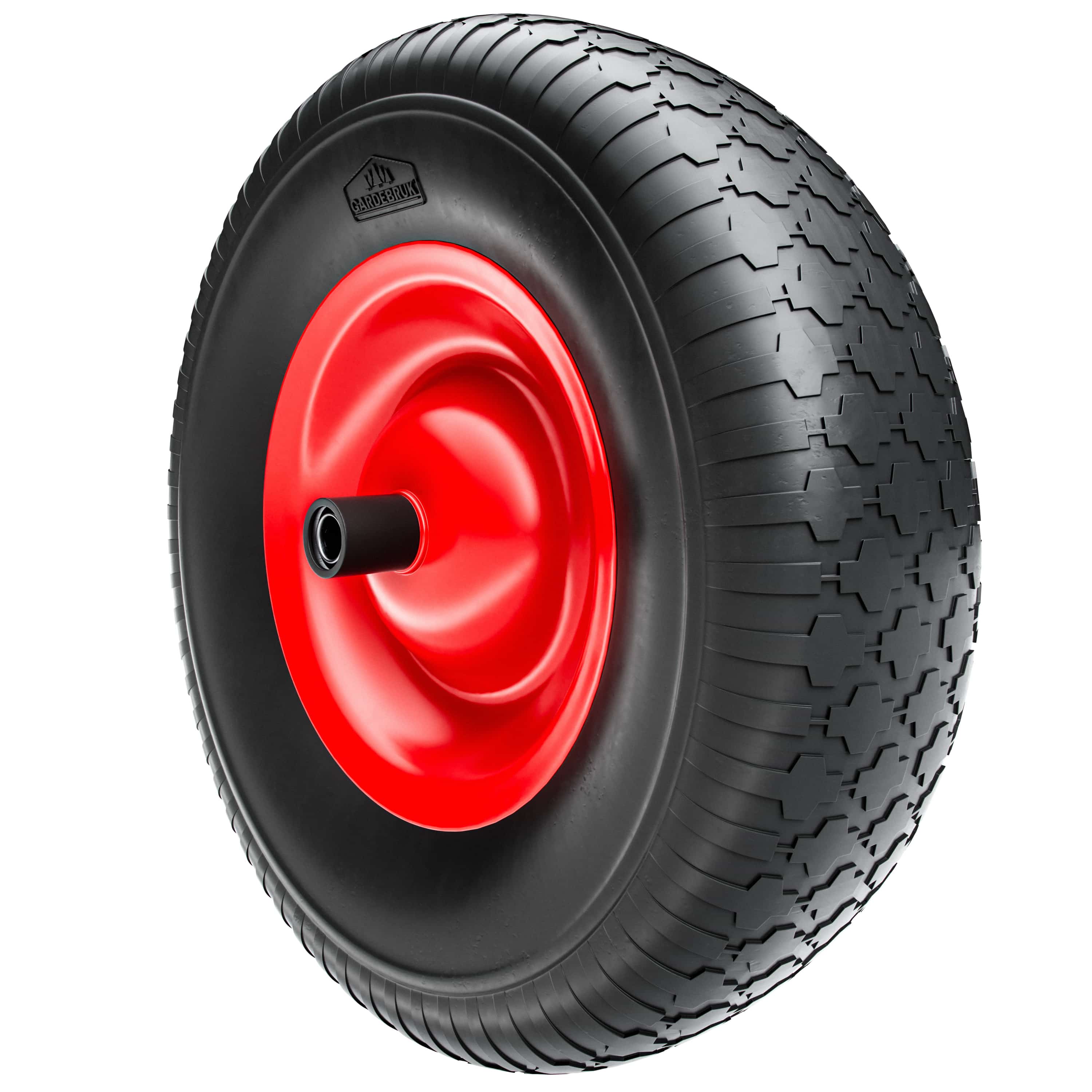 Kruiwagenwiel\u0020Zwart\u002FRood\u0020Rubber\u0020\u00F839cm\u0020max\u0020200kg