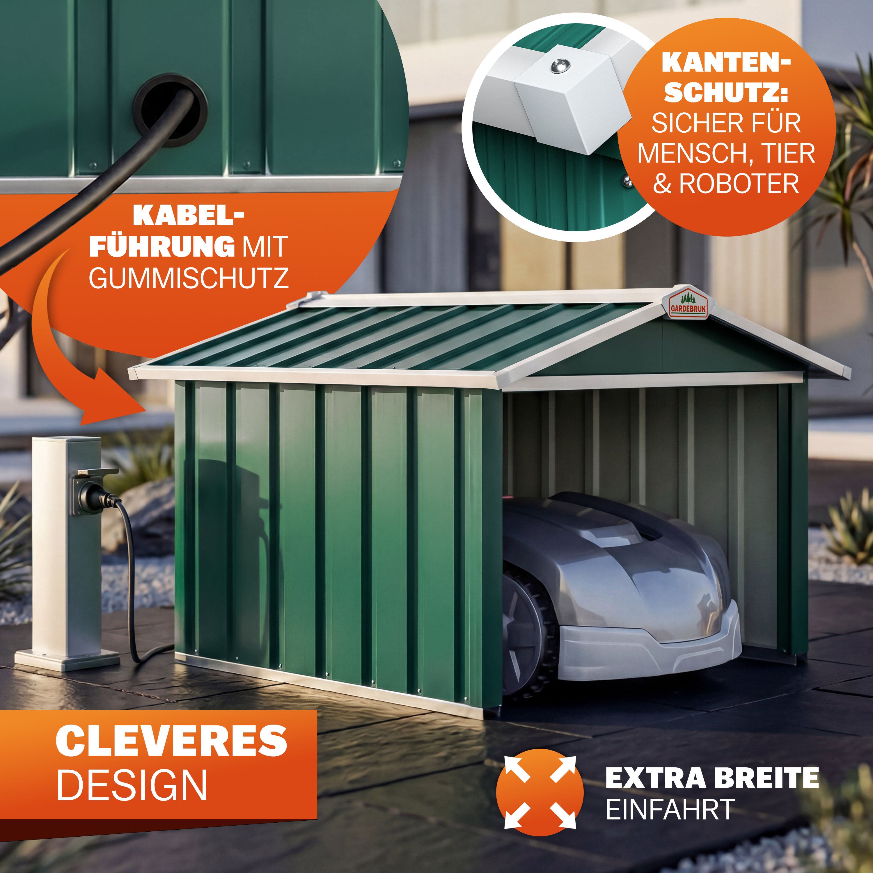 Robotmaaier\u0020Garage\u0020Groen\u0020Metaal\u002086x100x63cm Robotmaaier\u0020Garage\u0020Groen\u0020Metaal\u002086x100x63cm