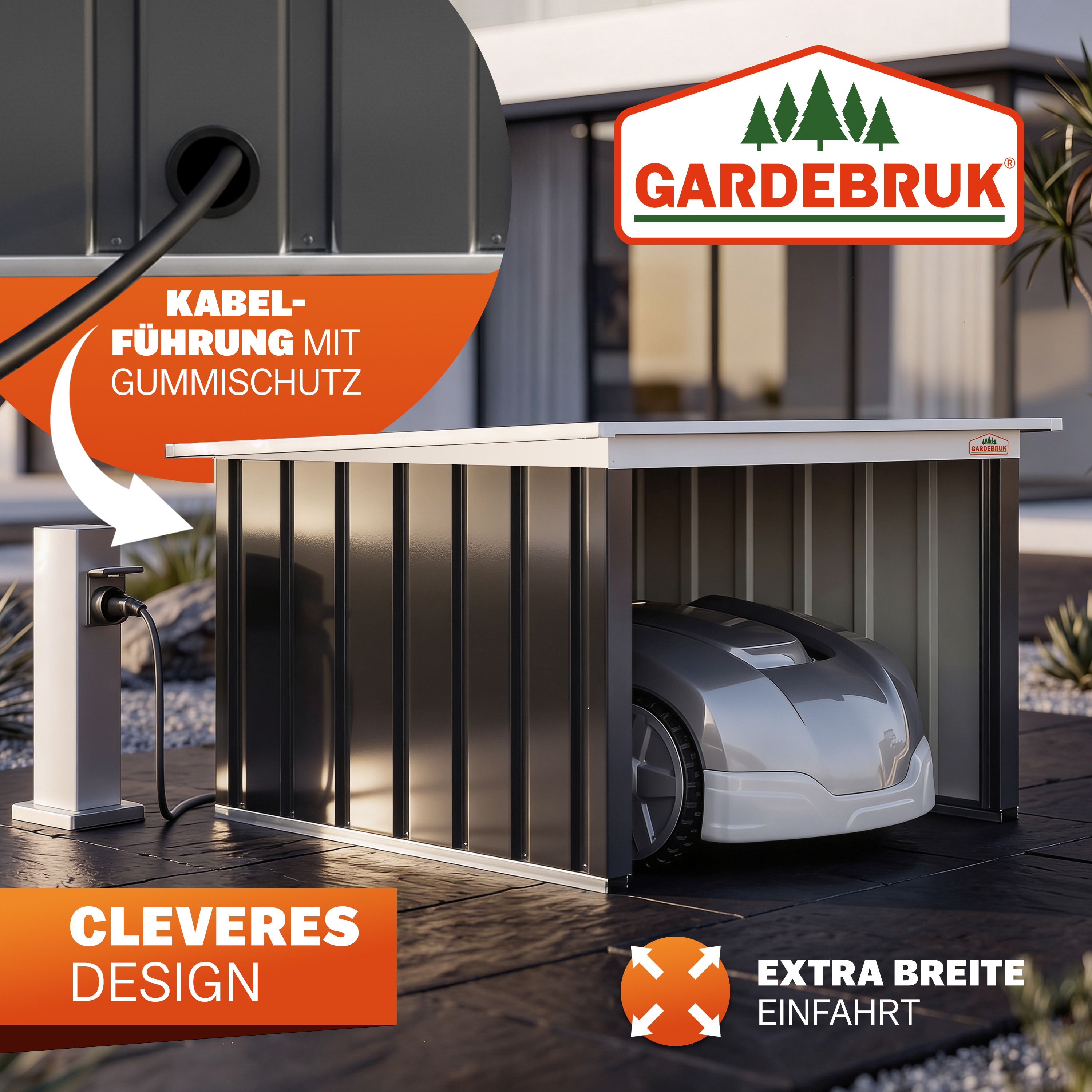 Robotmaaier\u0020Garage\u0020Antraciet\u0020Metaal\u002089x90x54cm