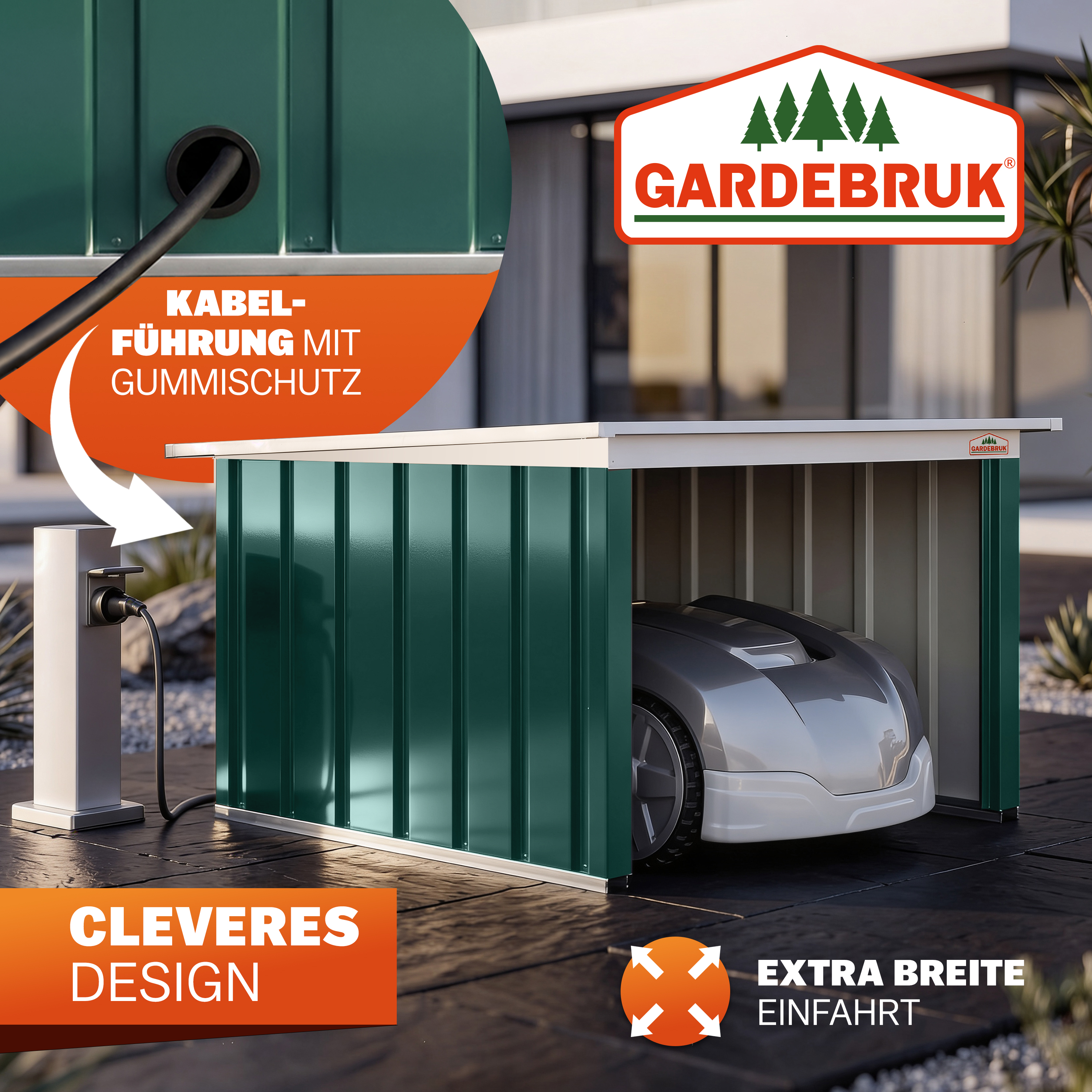 Robotmaaier\u0020Garage\u0020Groen\u0020Metaal\u002089x90x54cm Robotmaaier\u0020Garage\u0020Groen\u0020Metaal\u002089x90x54cm