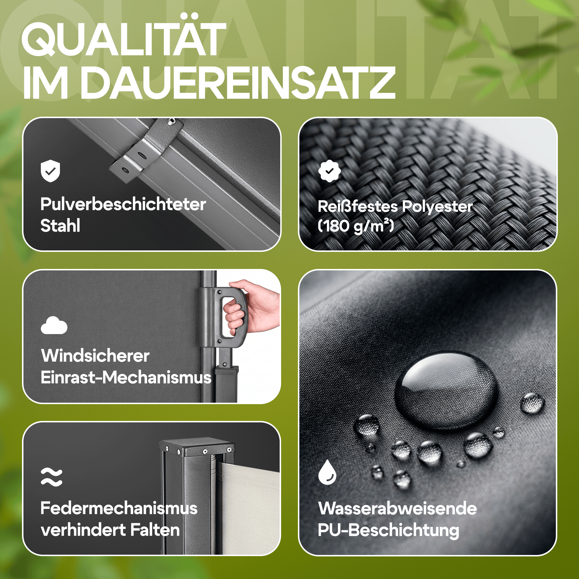 Windscherm\u0020Nosara\u0020Antraciet\u0020180x300cm\u0020Uittrekbaar