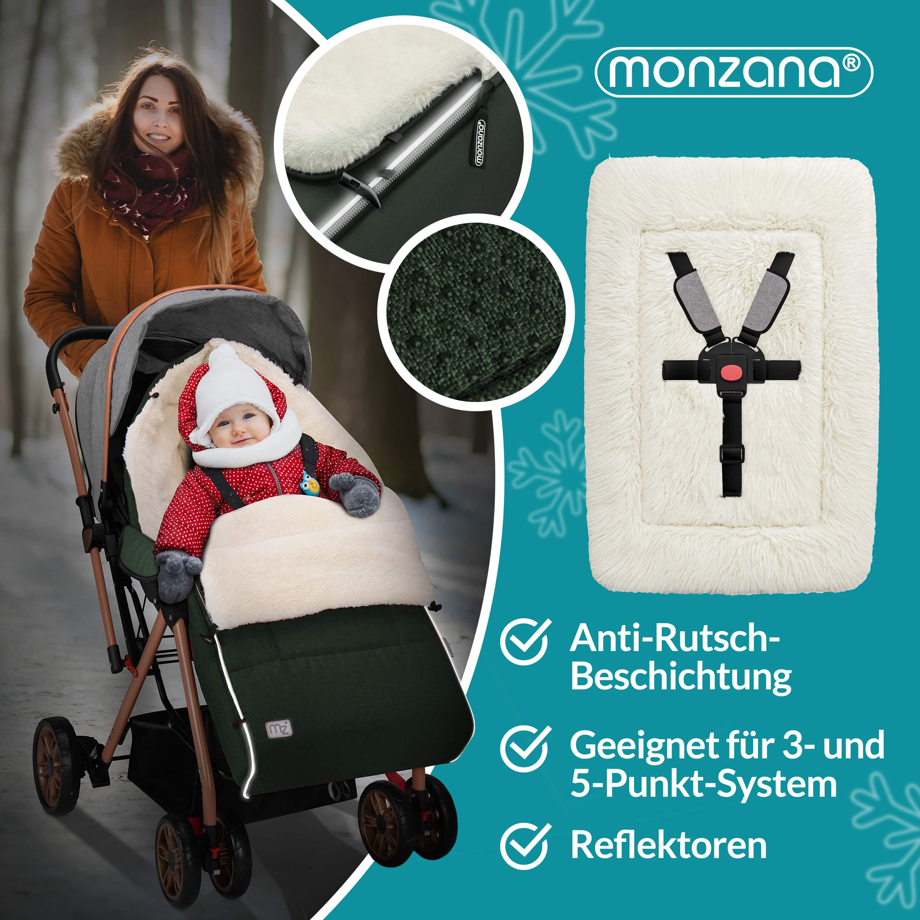 Voetenzak\u0020voor\u0020kinderwagen\u0020Grijsgroen\u0020gevoerd Voetenzak\u0020voor\u0020kinderwagen\u0020Grijsgroen\u0020gevoerd