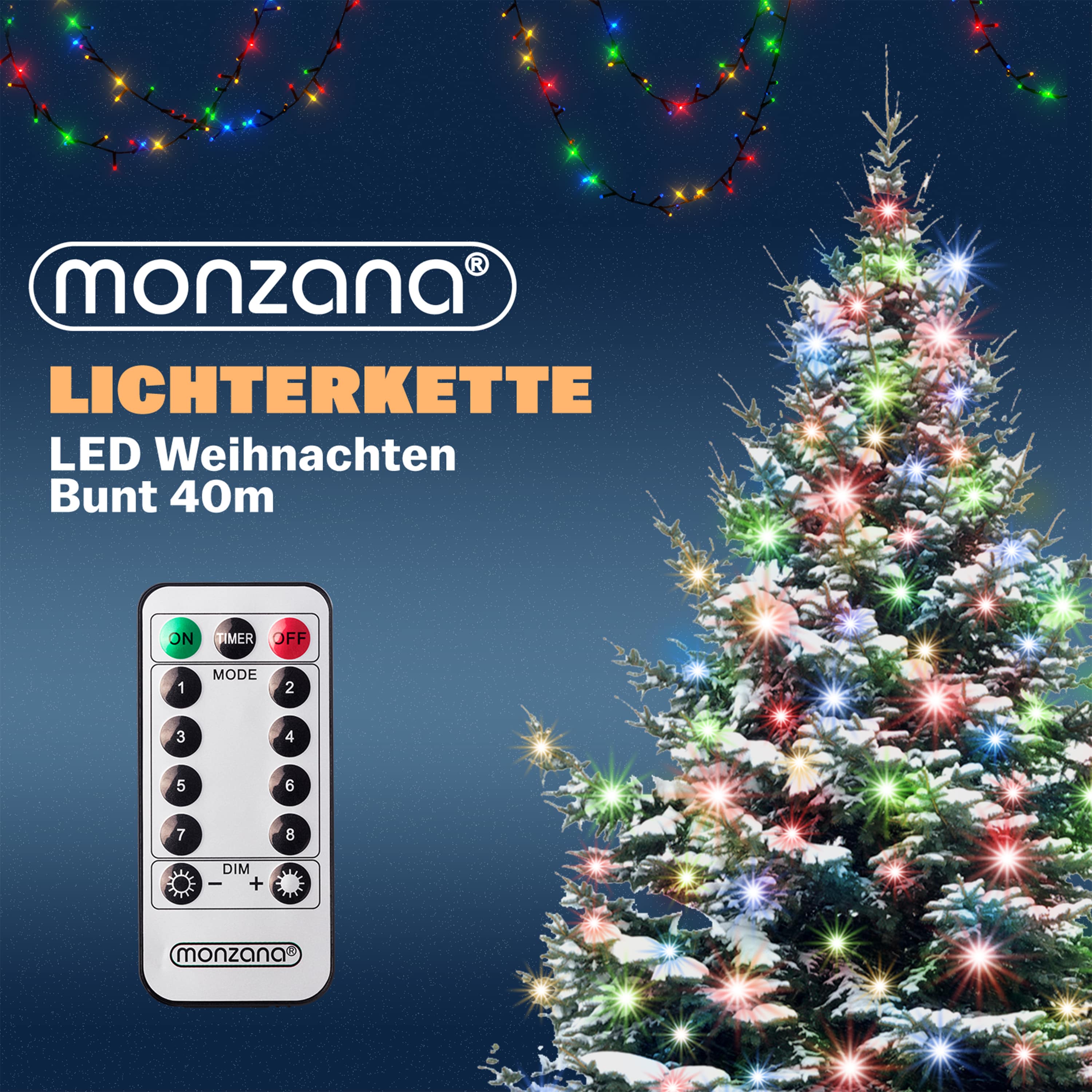 Kerstverlichting\u0020Kleurig\u002040m\u0020Afstandsbediening