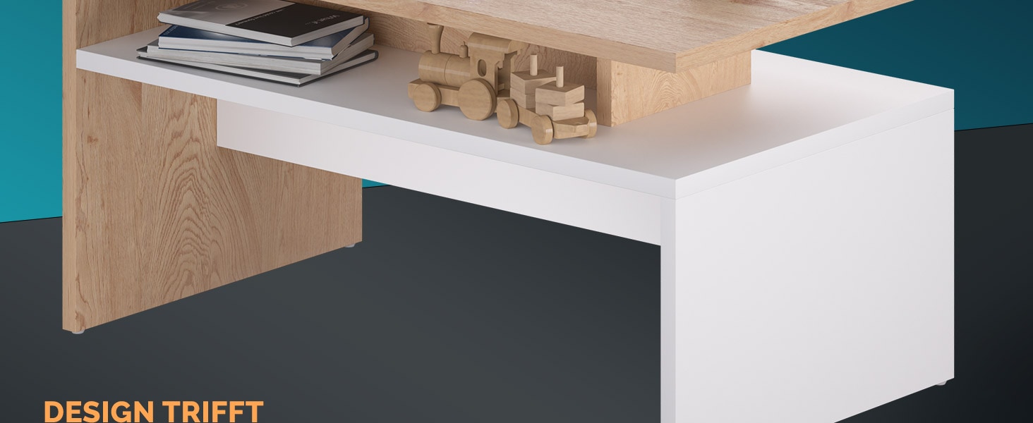 Salontafel\u0020Sacramento\u0020Wit\u002FEik\u002095x55x50cm Salontafel\u0020Sacramento\u0020Wit\u002FEik\u002095x55x50cm
