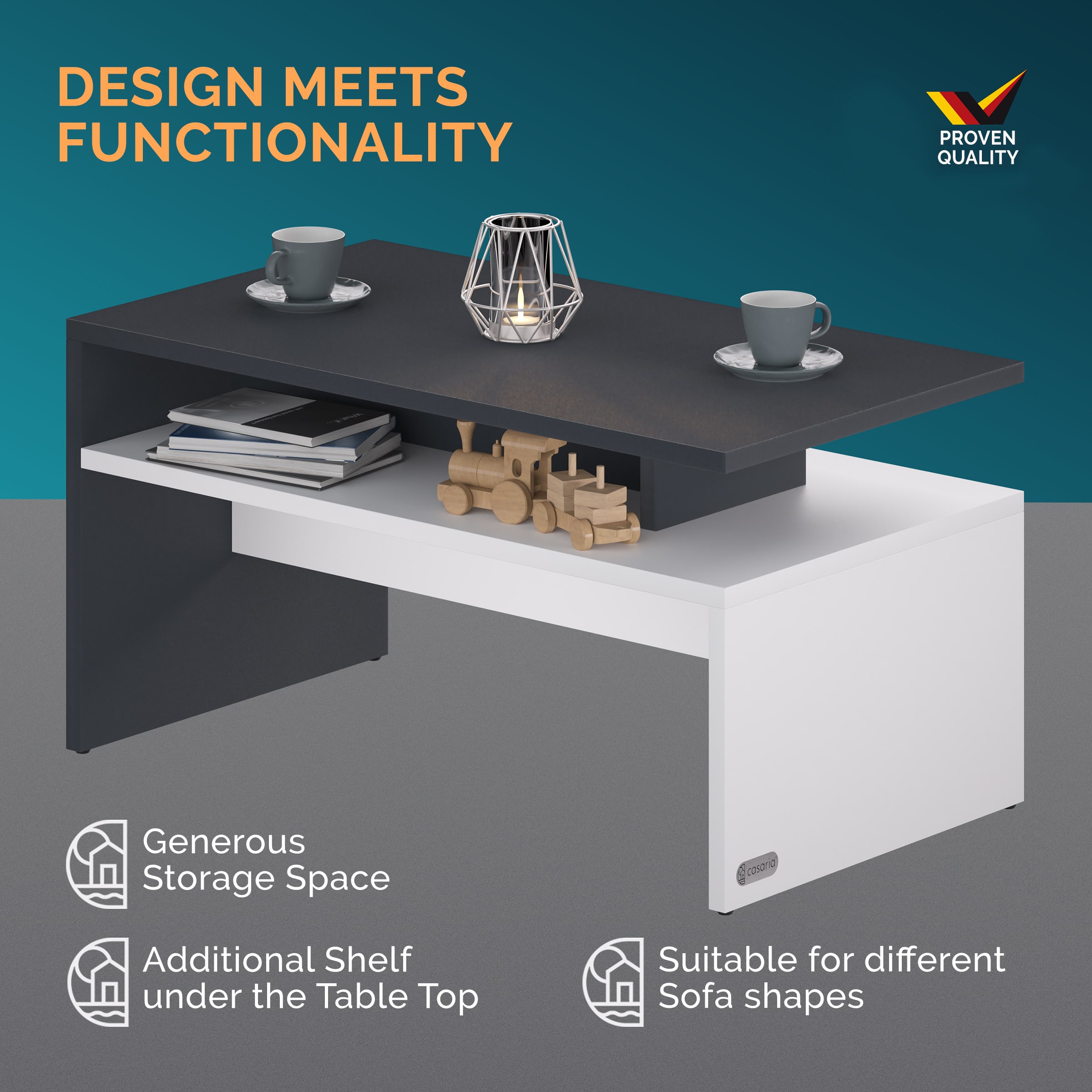 Salontafel\u0020Sacramento\u0020Wit\u002FAntraciet\u002095x55x50cm Salontafel\u0020Sacramento\u0020Wit\u002FAntraciet\u002095x55x50cm