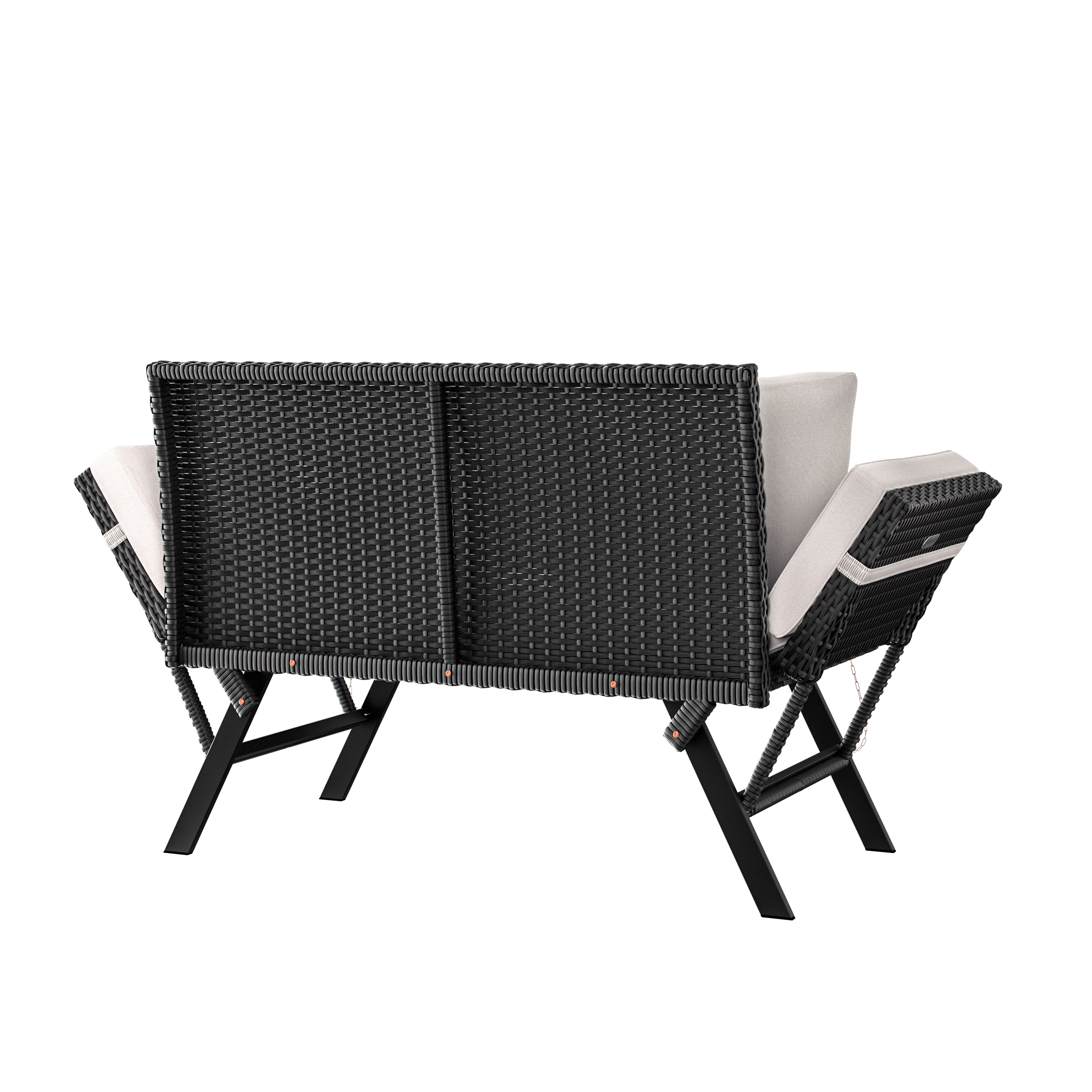 Polyrotan\u0020Tuinbank\u0020Zwart\u002FCr\u00E8me\u0020176x56x81cm Polyrotan\u0020Tuinbank\u0020Zwart\u002FCr\u00E8me\u0020176x56x81cm