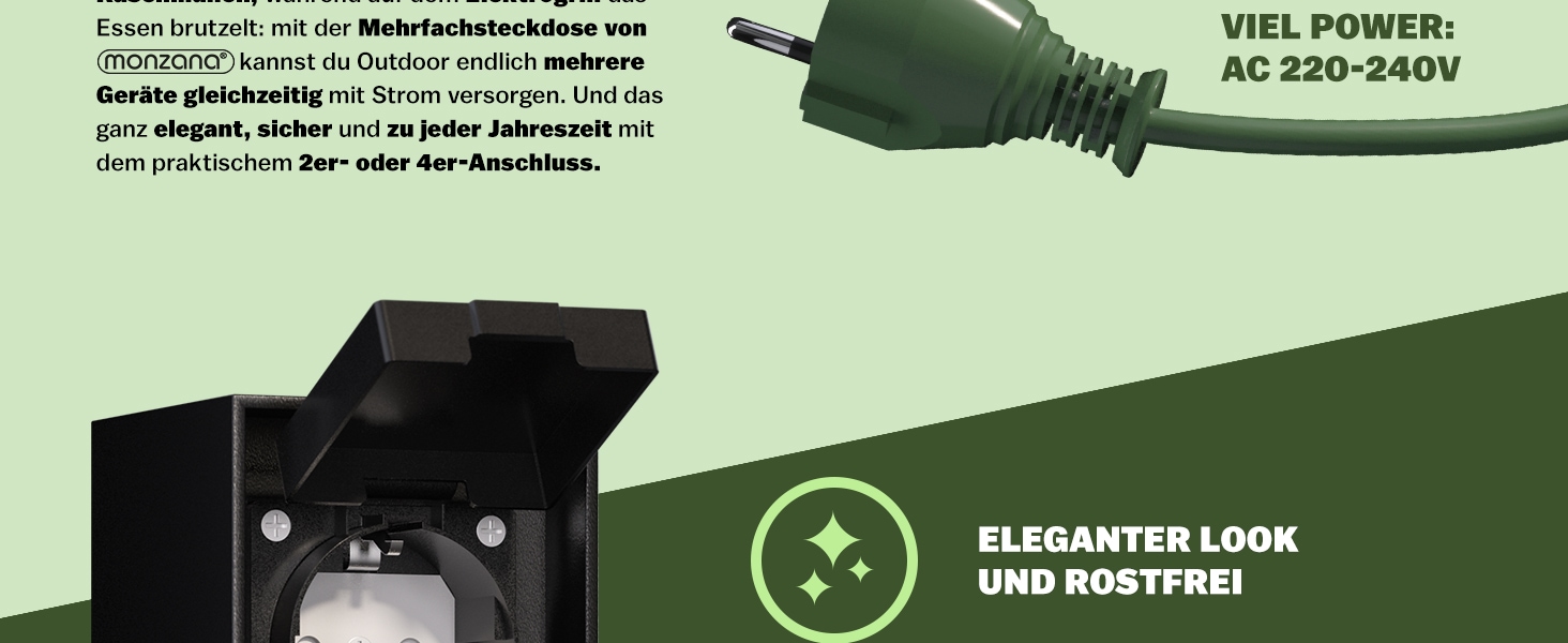 Tuinstopcontact\u0020Zwart\u00202\u002Dvoudig\u002023x7x7cm