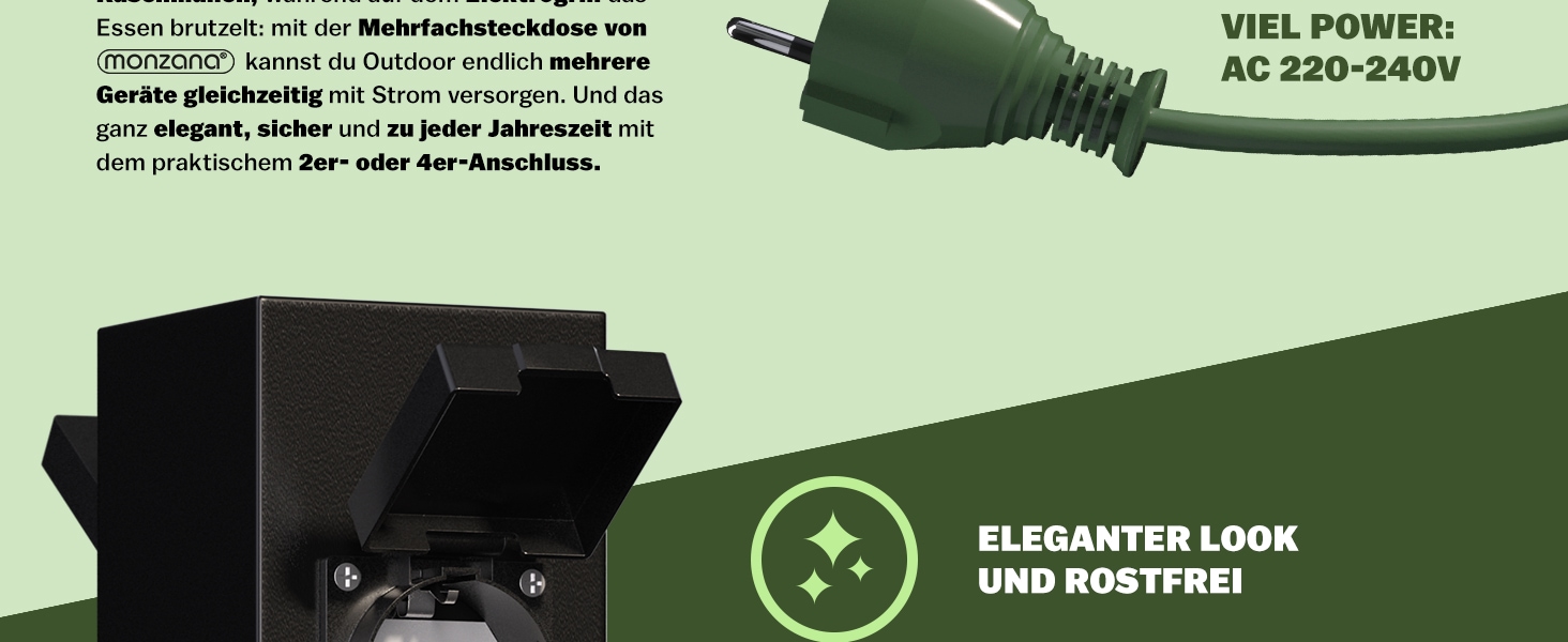 Tuinstopcontact\u0020Zwart\u00204\u002Dvoudig\u002038x12,5x12,5cm