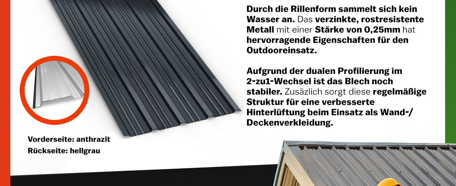 Trapezium\u0020Dakplaten\u002014\u0020Stuks\u0020Antraciet\u0020Metaal\u0020110x46cm
