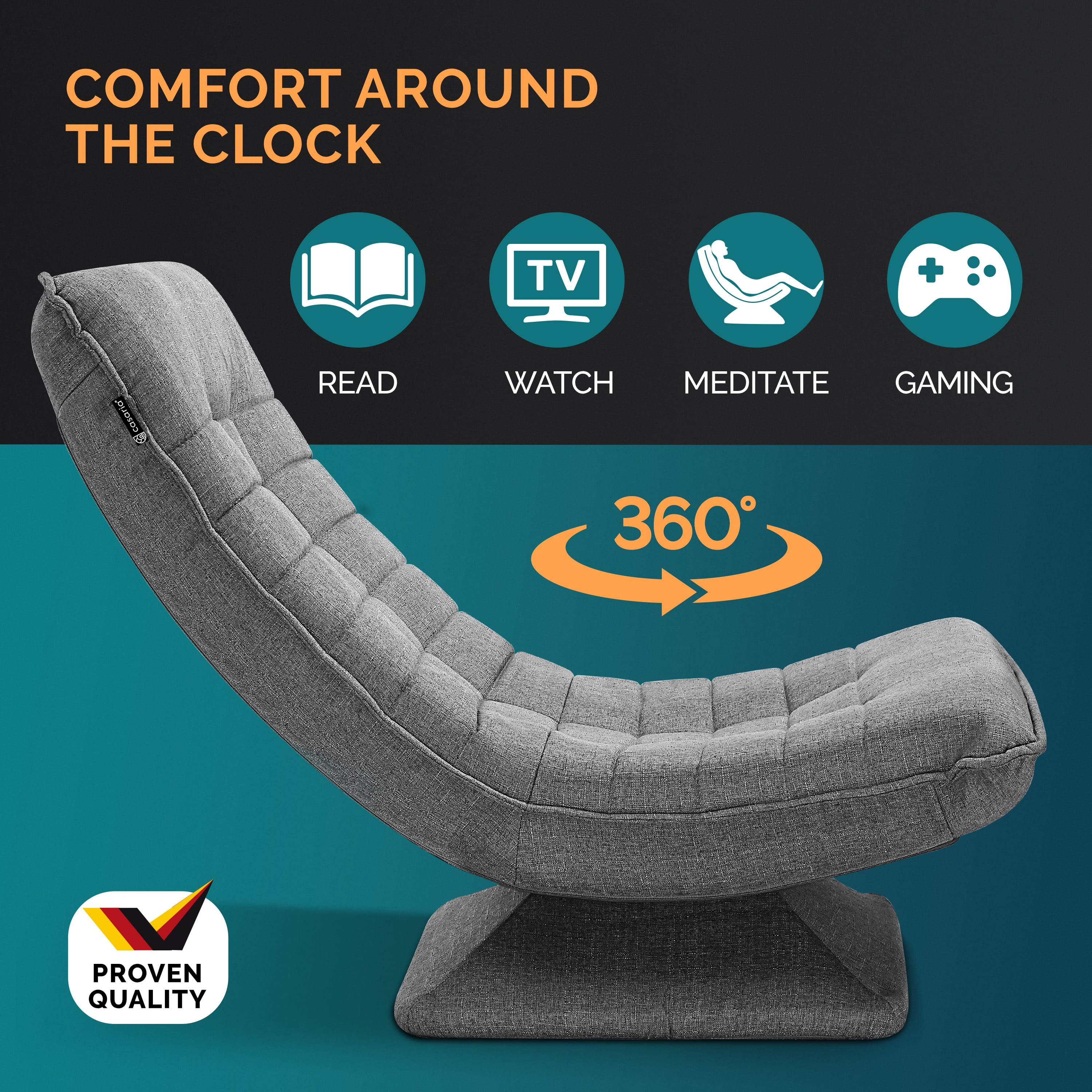 Relax\u0020Lounger\u0020Aberdeen\u0020Stof\u0020Grijs
