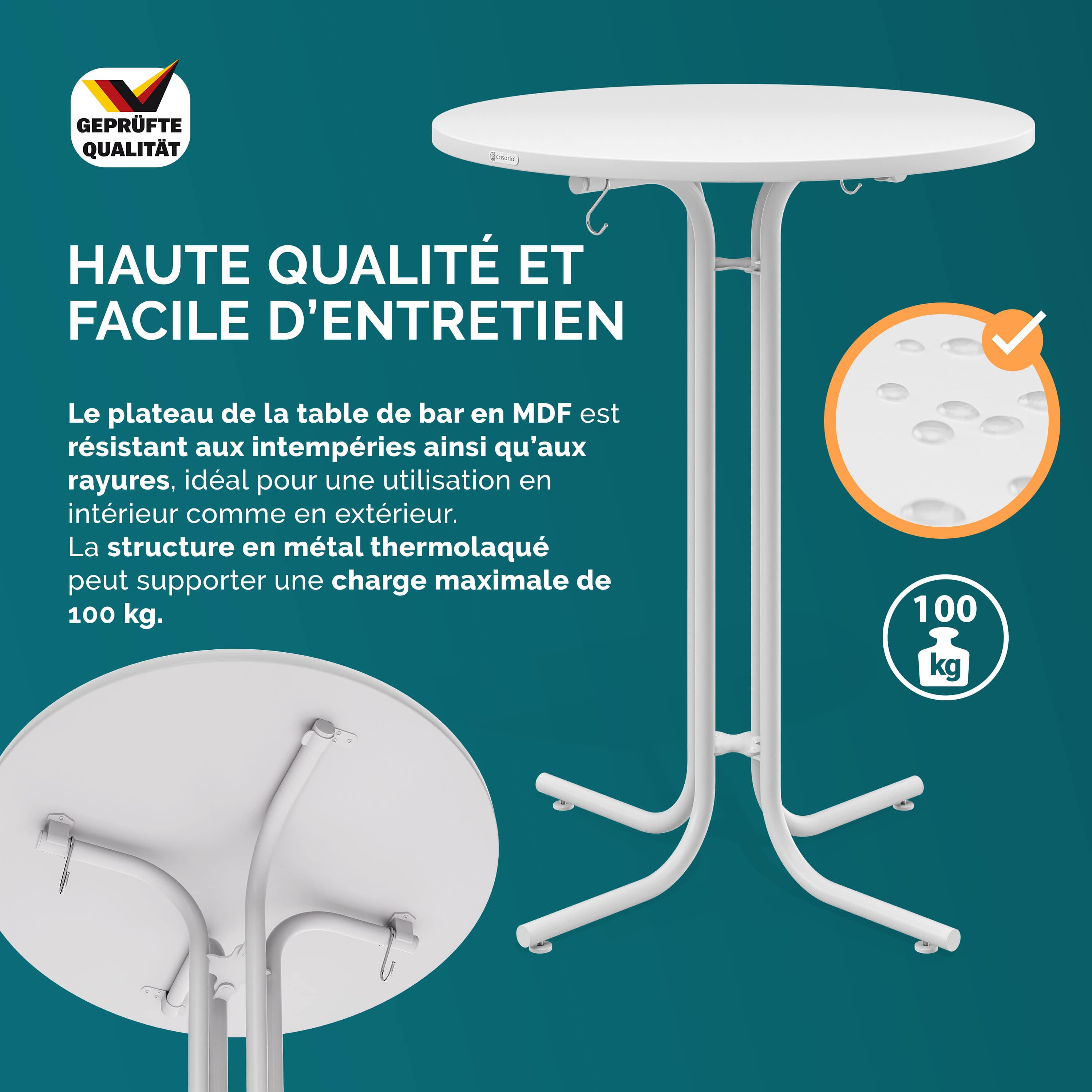 Statafel\u0020Wit\u0020110x70cm\u0020opklapbaar Statafel\u0020Wit\u0020110x70cm\u0020opklapbaar