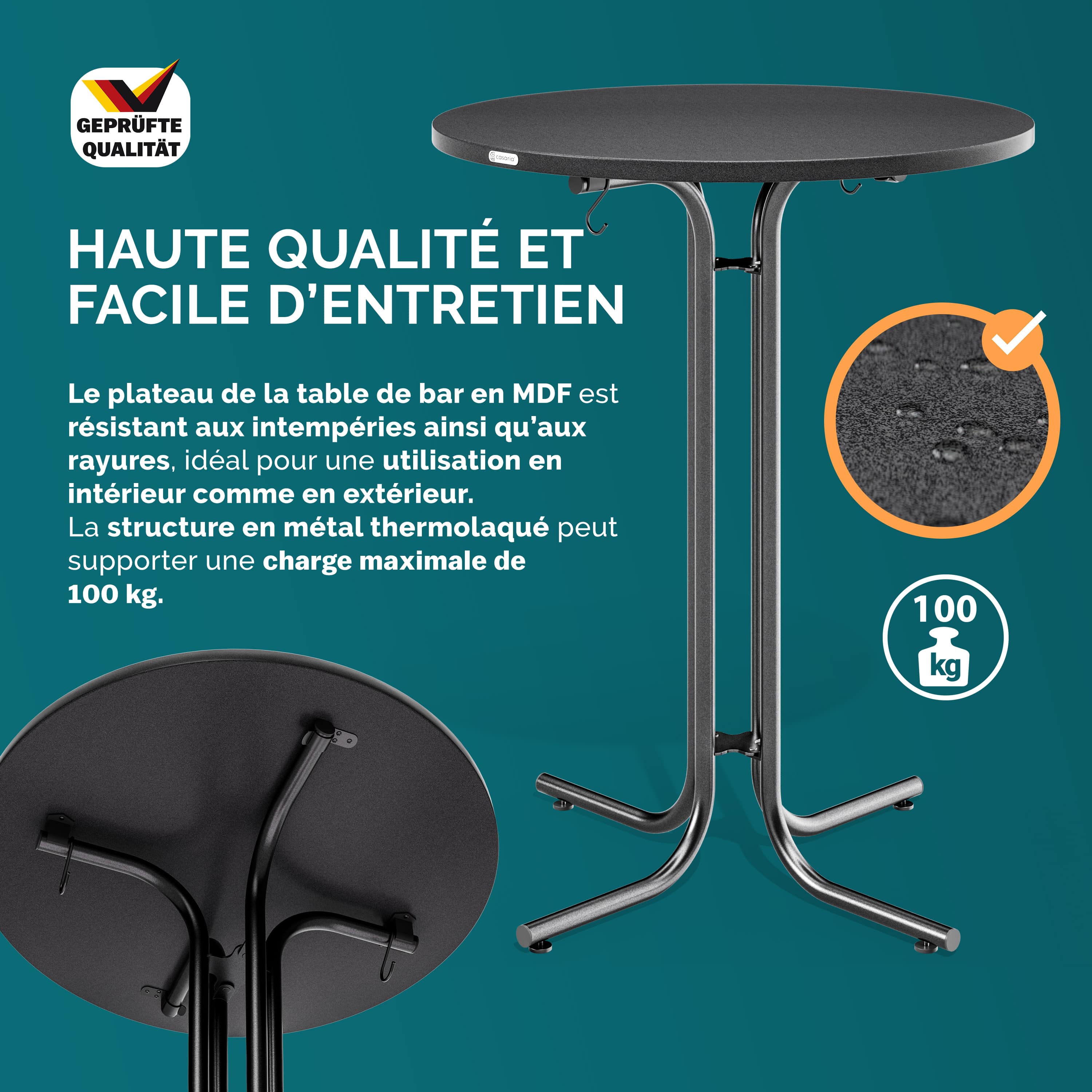 Statafel\u0020Grijs\u0020110x70cm\u0020opklapbaar Statafel\u0020Grijs\u0020110x70cm\u0020opklapbaar
