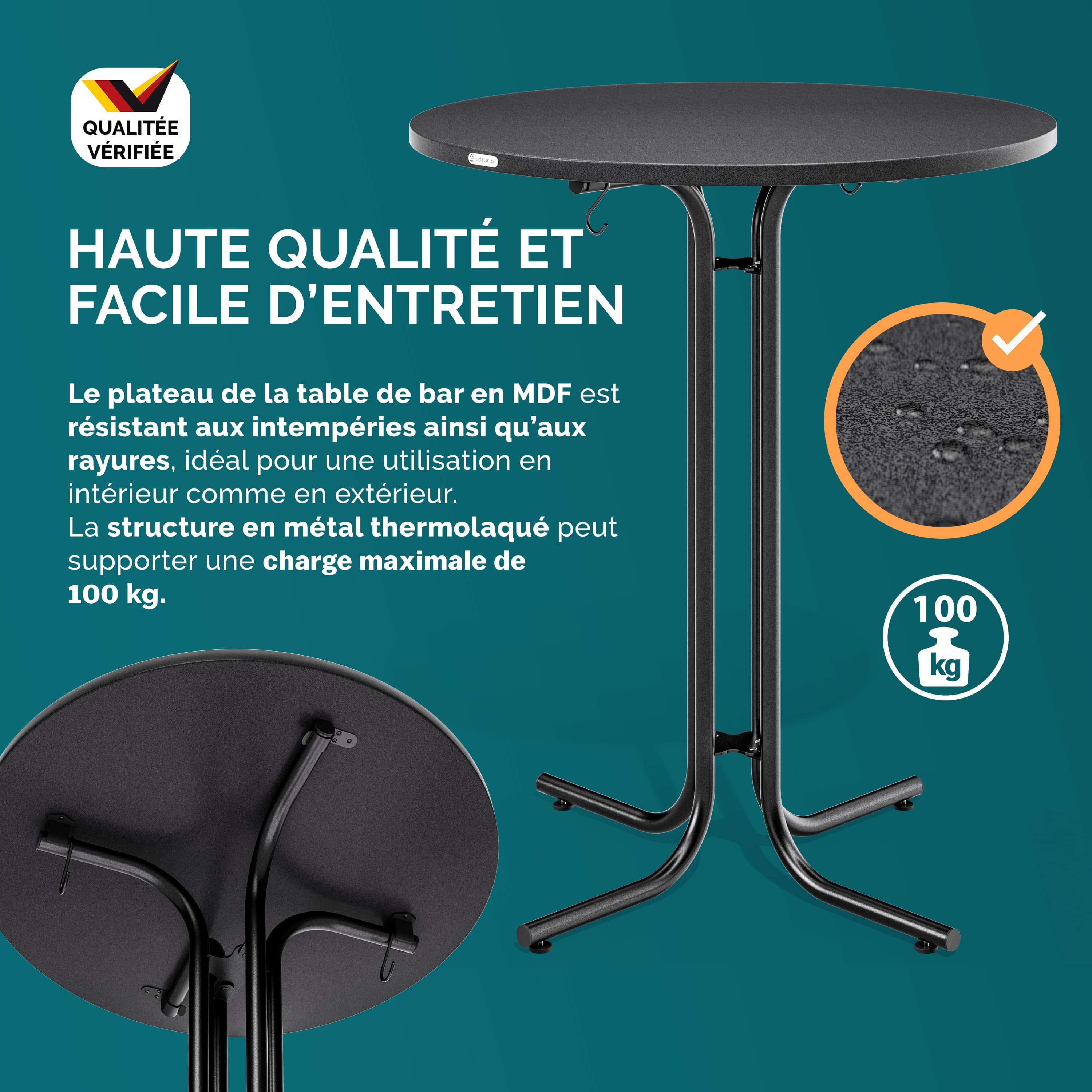 Statafel\u0020Grijs\u0020110x80cm\u0020opklapbaar Statafel\u0020Grijs\u0020110x80cm\u0020opklapbaar