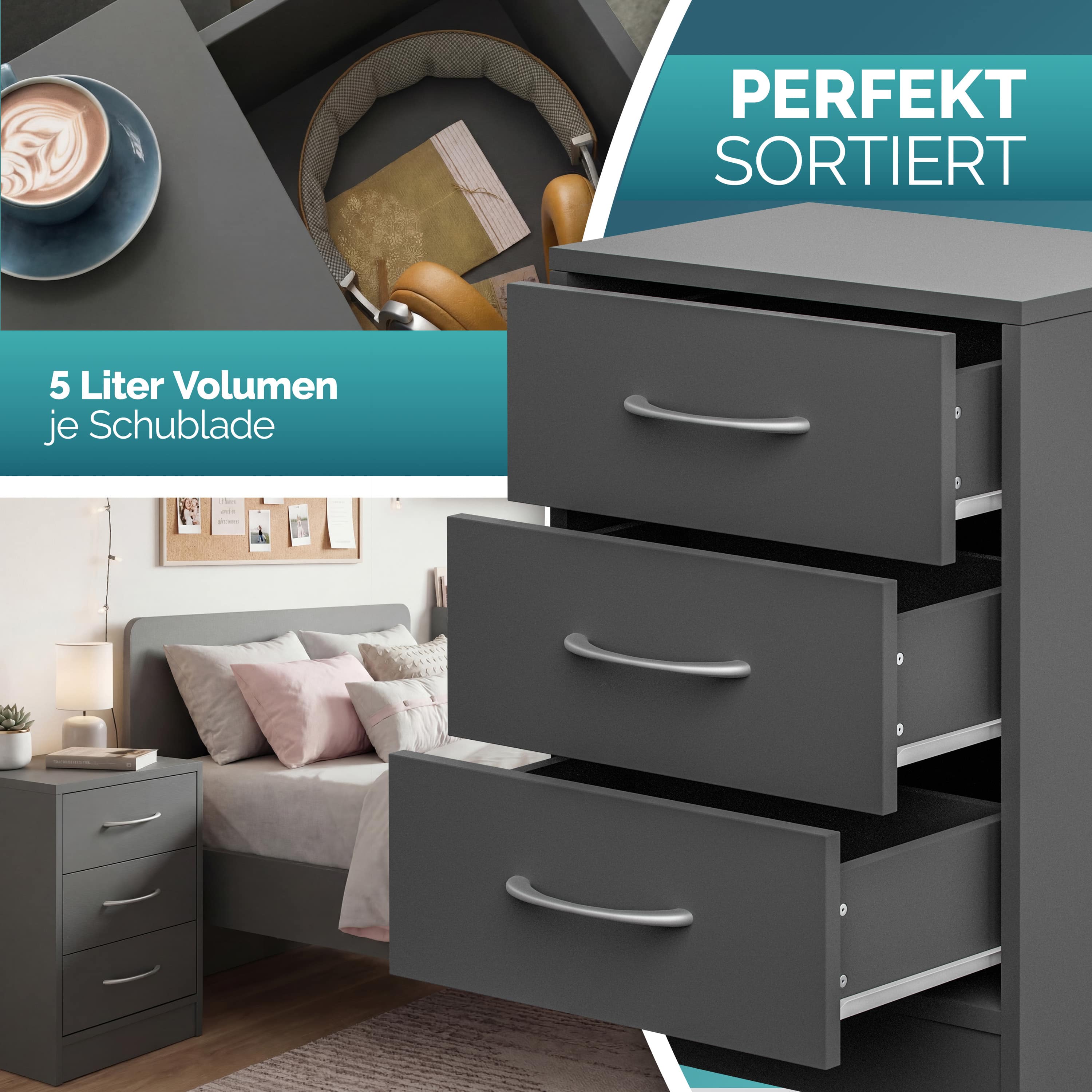 Nachtkastje\u0020Eloise\u00202\u0020Stuks\u0020Antraciet\u002054x39x28cm Nachtkastje\u0020Eloise\u00202\u0020Stuks\u0020Antraciet\u002054x39x28cm