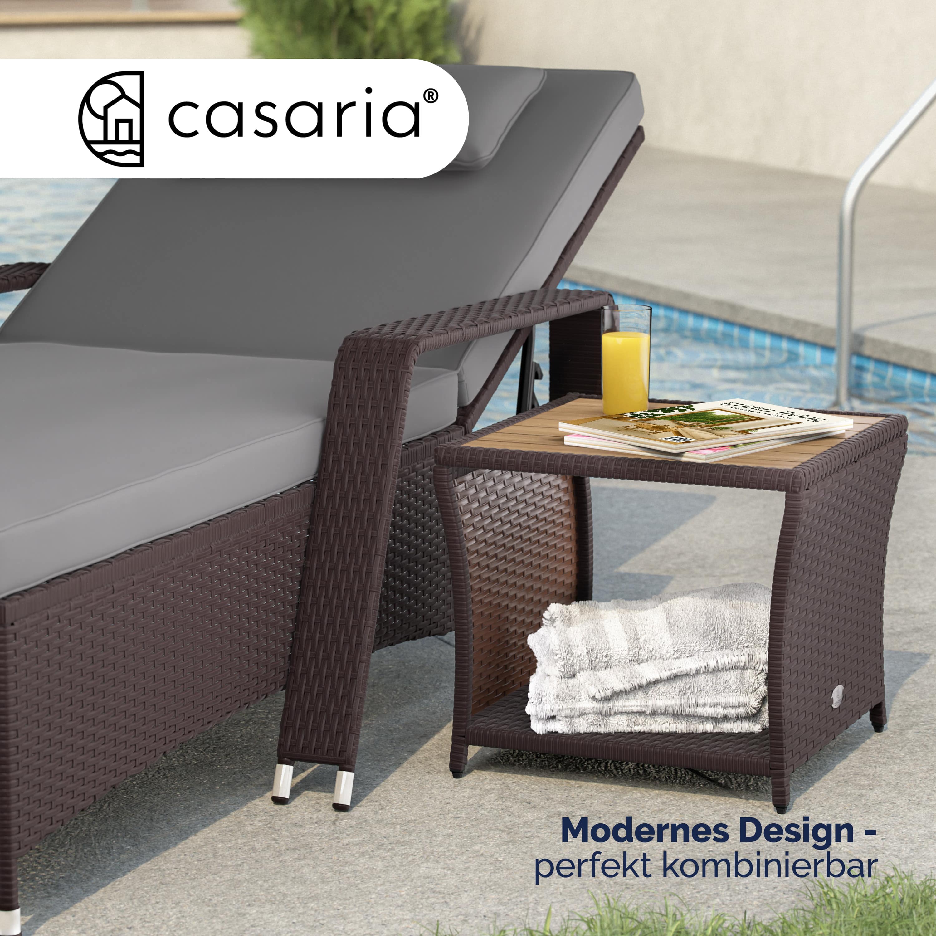 Polyrattan\u0020bijzettafel\u0020bruin\u002045x45x40cm