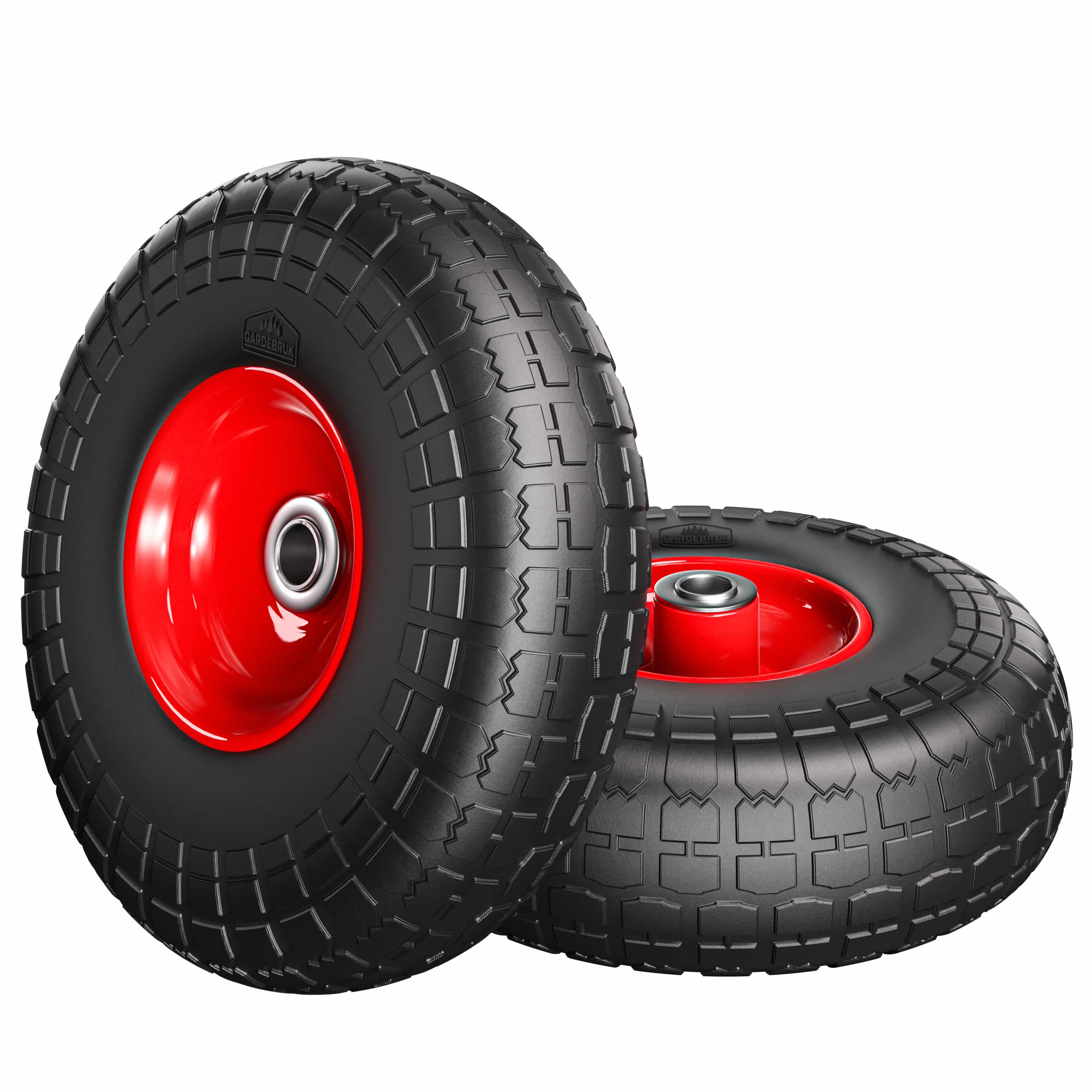 Steekwagenwiel\u0020set\u0020van\u00202\u0020Zwart\u0020massief\u0020rubber