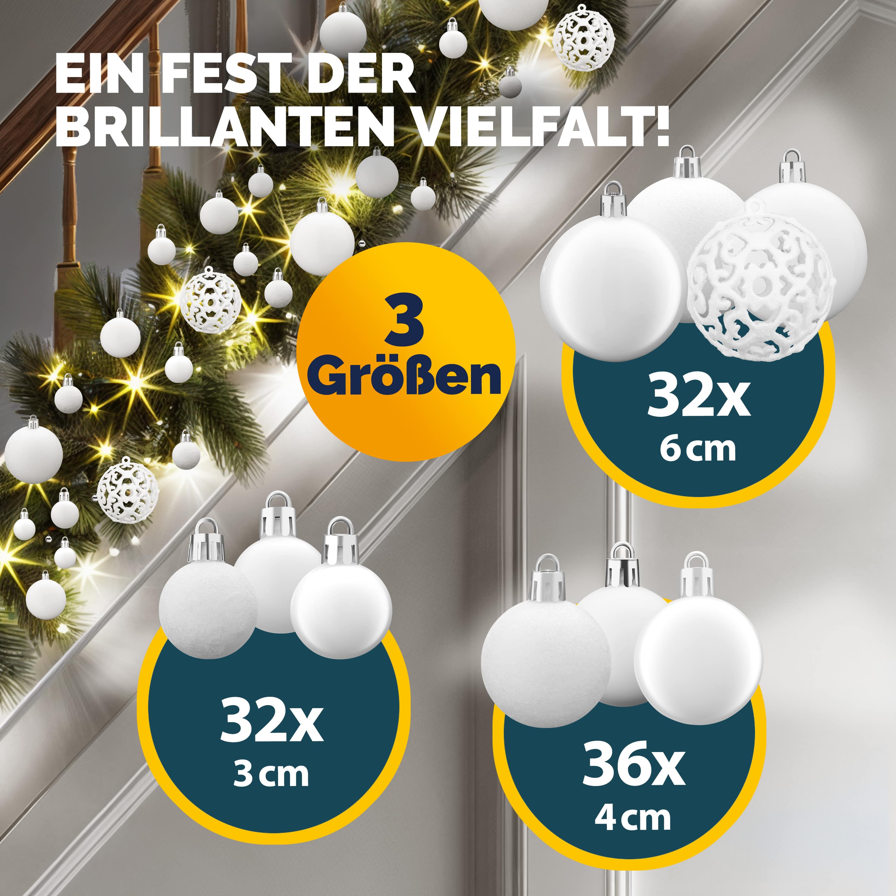 Kerstballen\u0020Wit\u0020100\u002Ddelig
