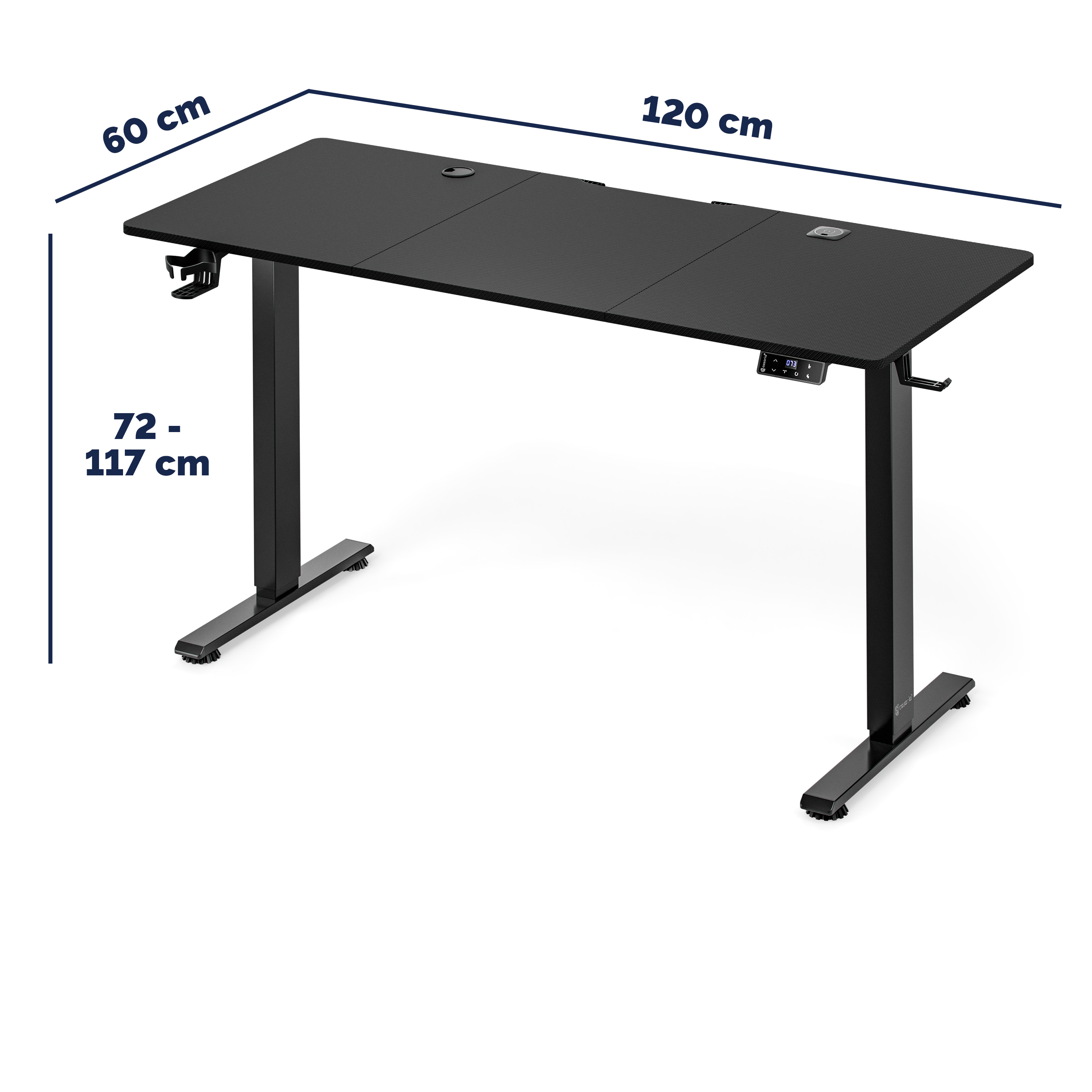 Zit\u0020sta\u0020bureau\u0020Zwart\u0020120x60x72\u002D117cm Zit\u0020sta\u0020bureau\u0020Zwart\u0020120x60x72\u002D117cm
