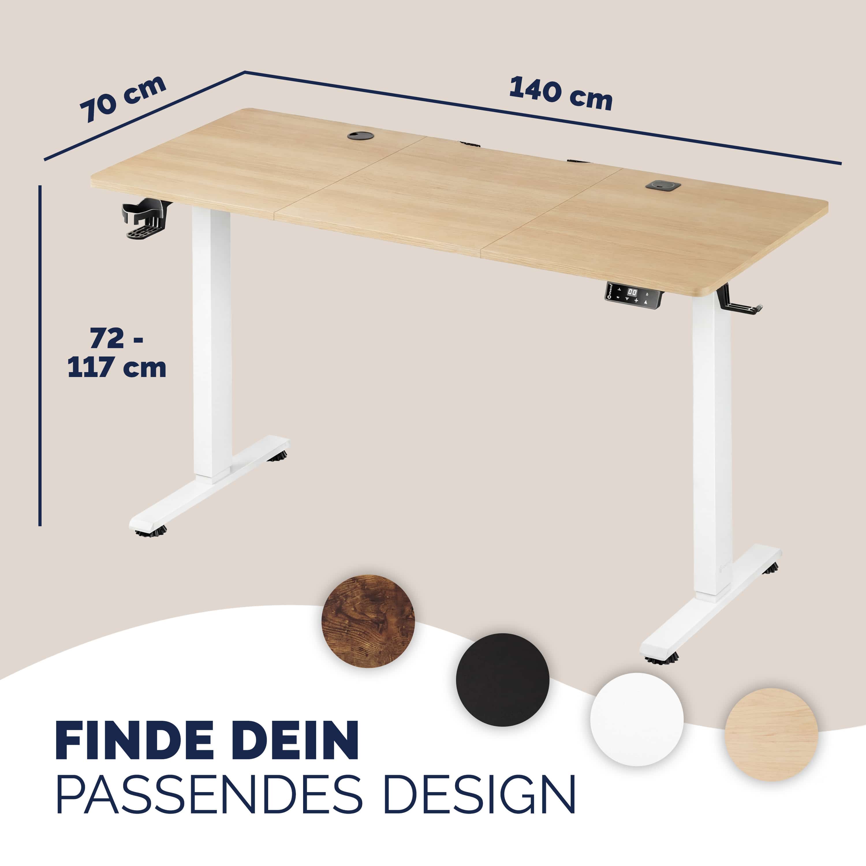 Zit\u0020sta\u0020bureau\u0020Beige\u0020140x60x72\u002D117cm Zit\u0020sta\u0020bureau\u0020Beige\u0020140x60x72\u002D117cm