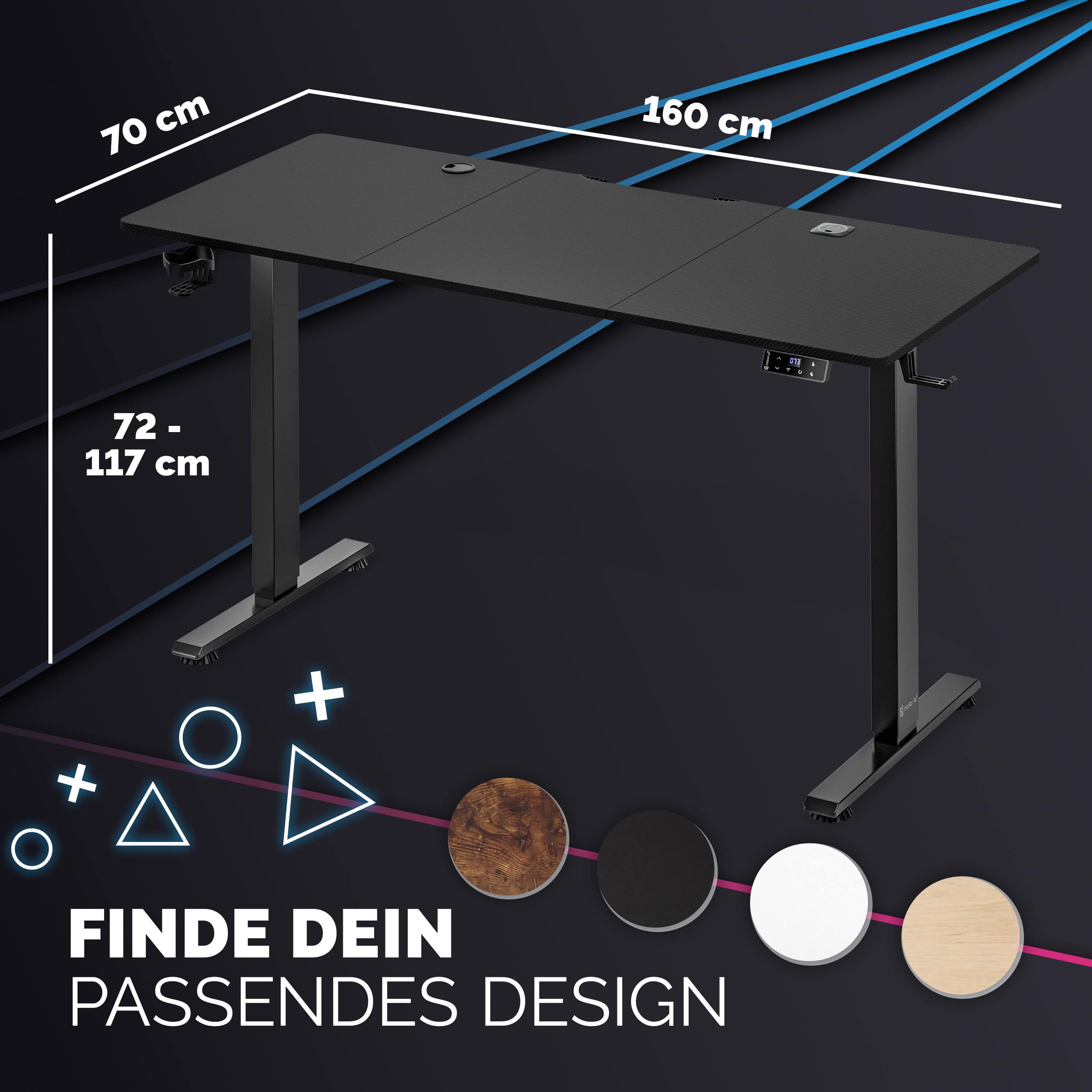 Zit\u0020sta\u0020bureau\u0020Zwart\u0020160x70x72\u002D117cm Zit\u0020sta\u0020bureau\u0020Zwart\u0020160x70x72\u002D117cm