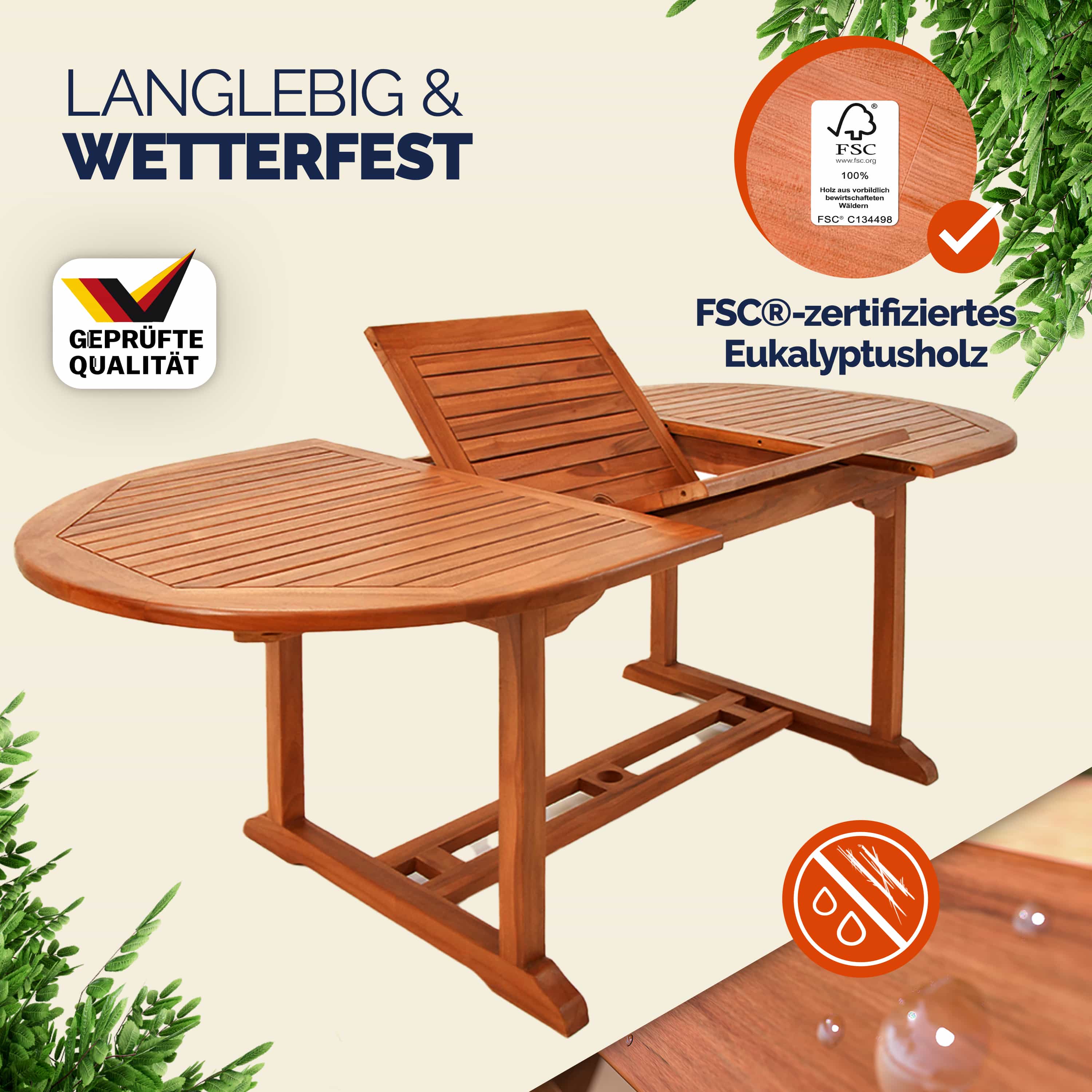 Tuintafel\u0020Vanamo\u0020Eucalyptushout\u0020150\u002D200x100x74cm\u0020FSC\u00AE\u002Dgecertificeerd Tuintafel\u0020Vanamo\u0020Eucalyptushout\u0020150\u002D200x100x74cm\u0020FSC\u00AE\u002Dgecertificeerd