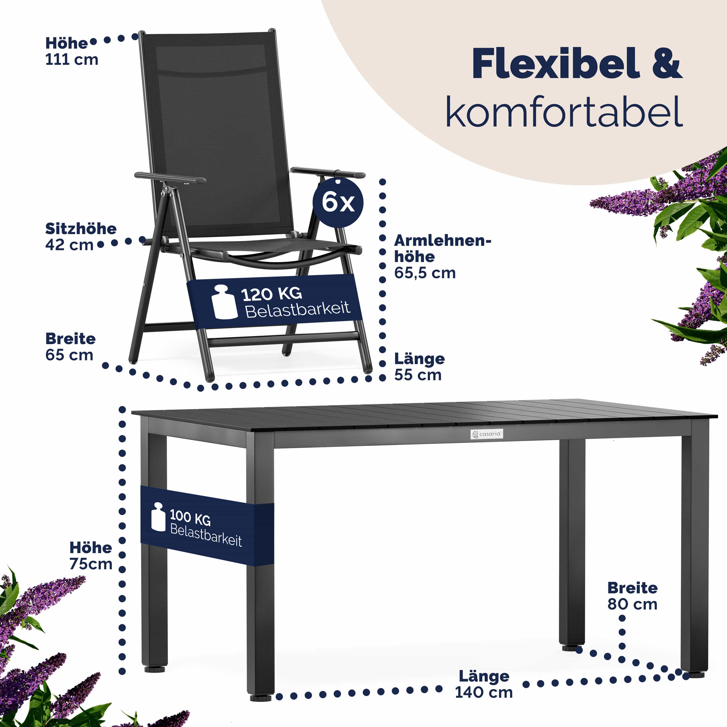 Tuinset\u0020Bern\u00207\u002Ddelig\u0020Antraciet\u0020Aluminium\u0020met\u0020WPC\u0020Tafelblad