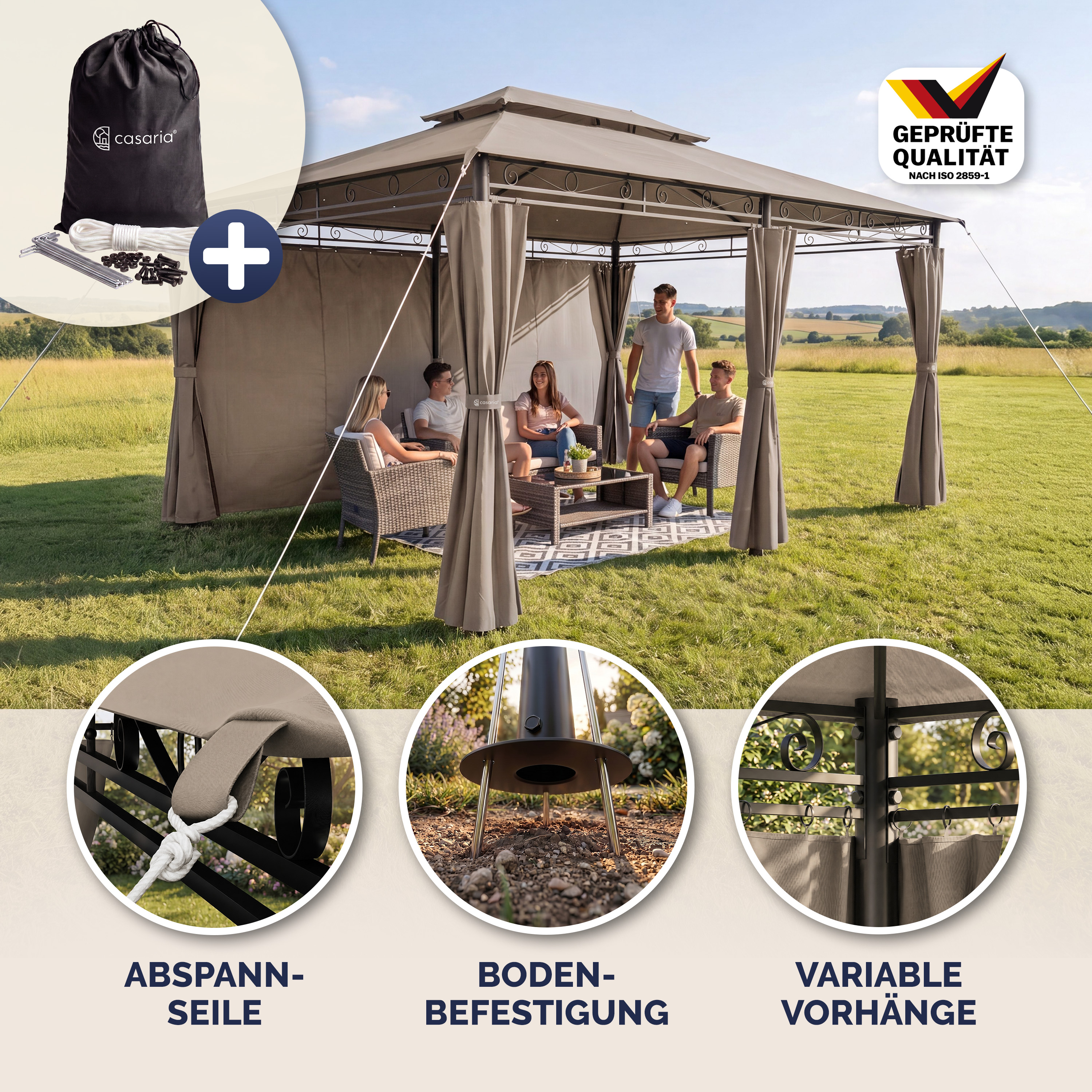 Paviljoen\u0020Topaz\u0020Taupe\u00203x4m\u0020UV\u002Dbescherming\u002050\u002B