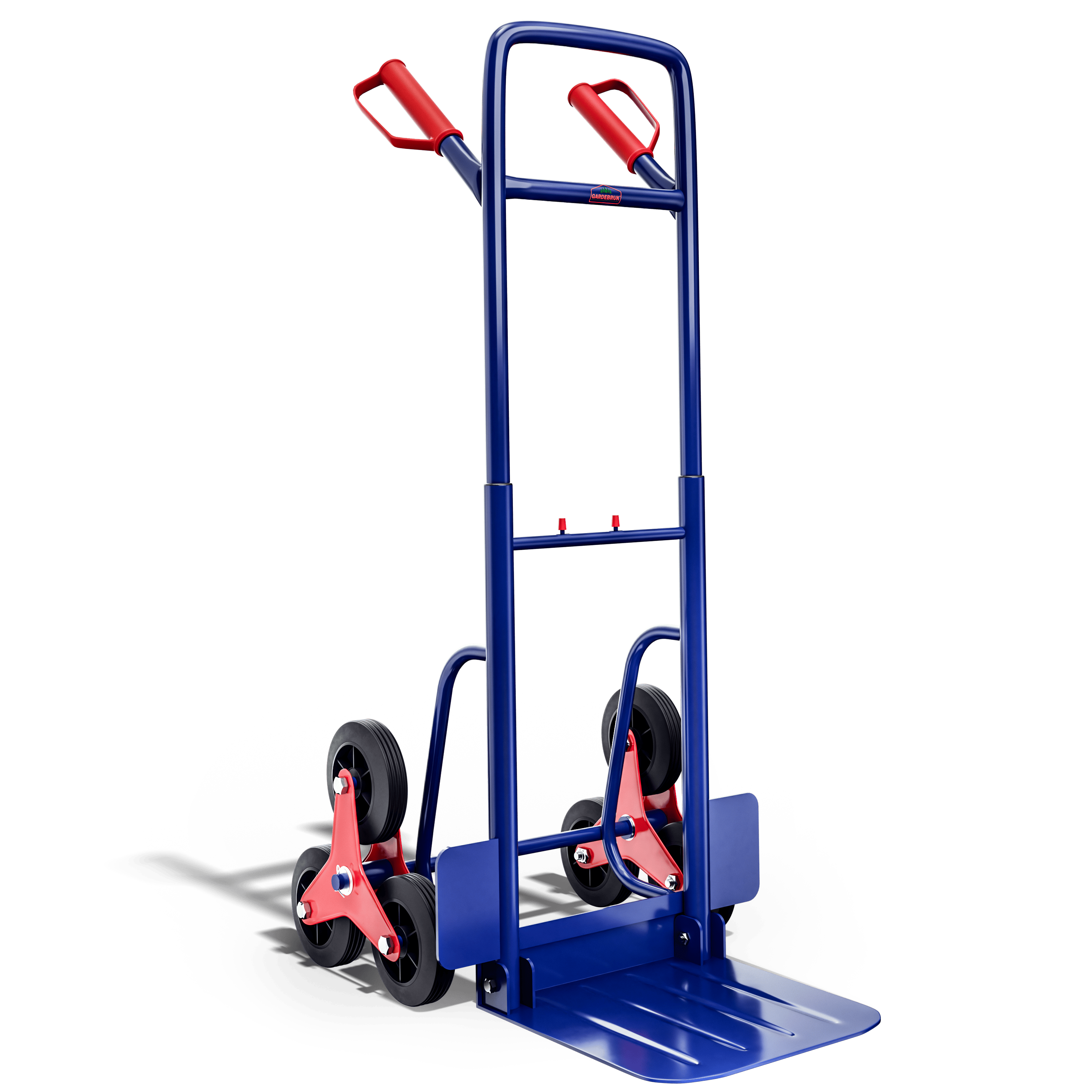 Steekwagen\u0020Blauw\u0020Rood\u0020Staal\u002065x47x115cm\u0020200kg\u0020Trap