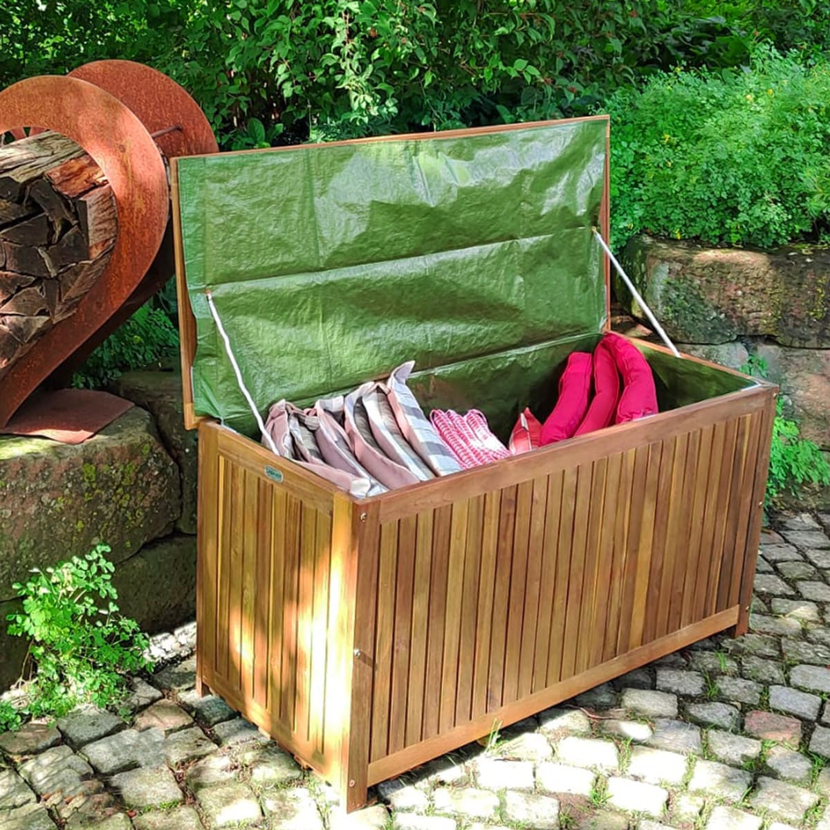 Kussenbox\u0020Acaciahout\u0020115x50x59cm\u0020Binnenvoering\u0020205L