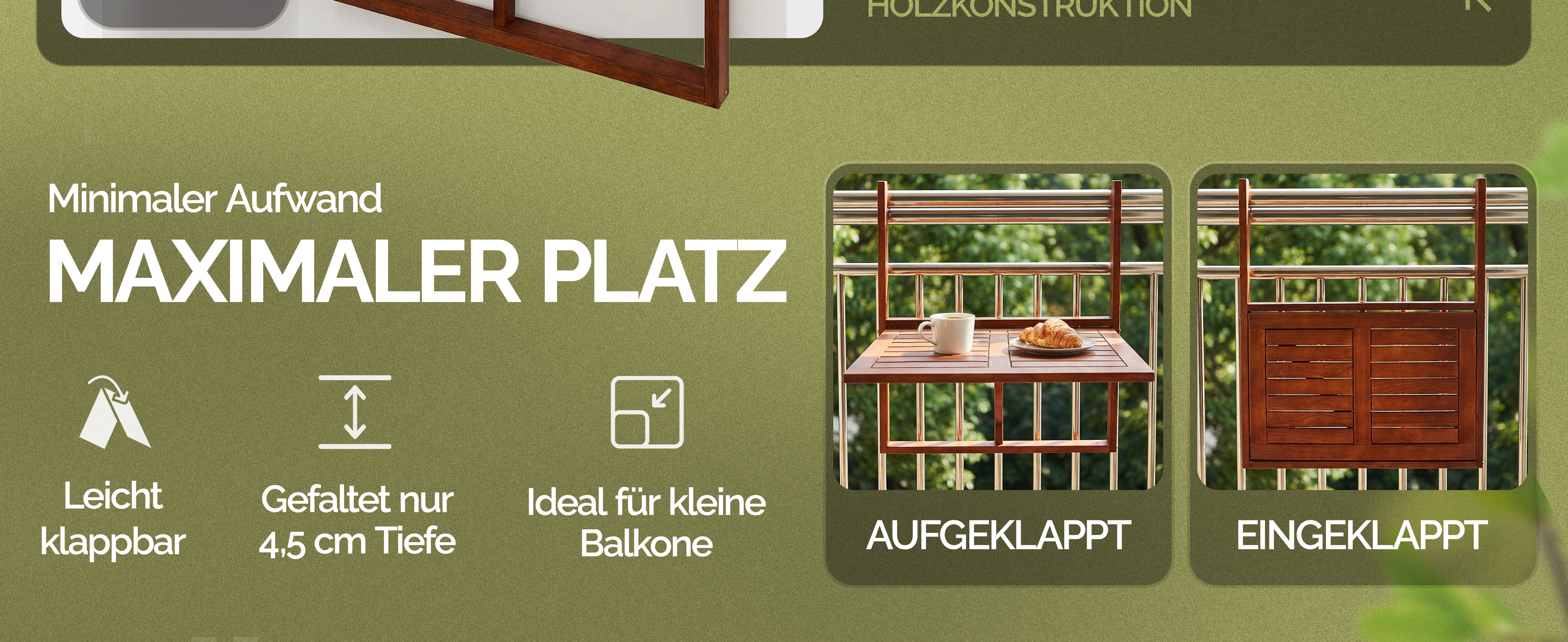Balkonhangtafel\u0020acaciahout\u002065x45x87cm\u0020opvouwbaar Balkonhangtafel\u0020acaciahout\u002065x45x87cm\u0020opvouwbaar