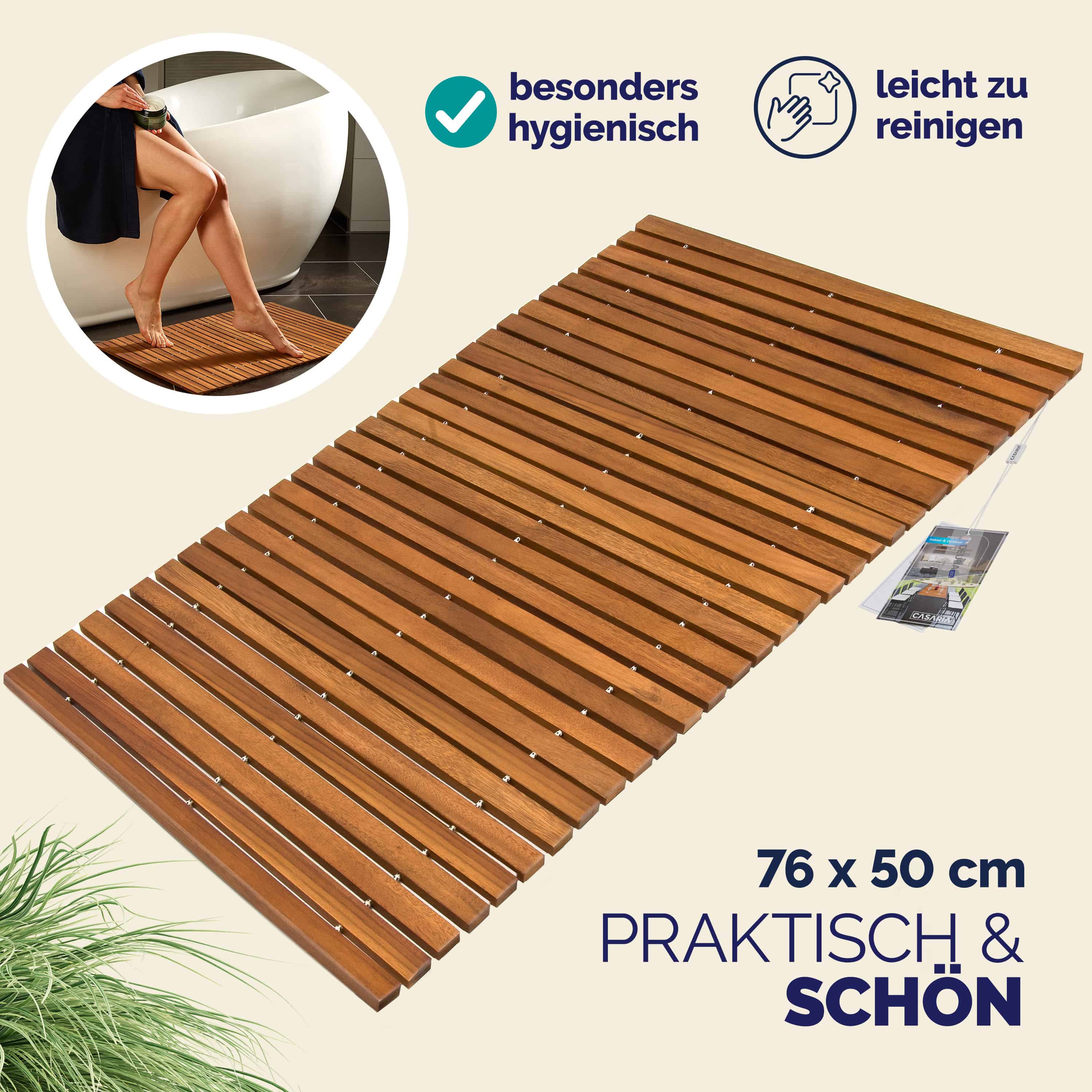 Badmat\u0020Acaciahout\u002076x50cm\u0020FSC\u00AE\u0020gecertificeerd