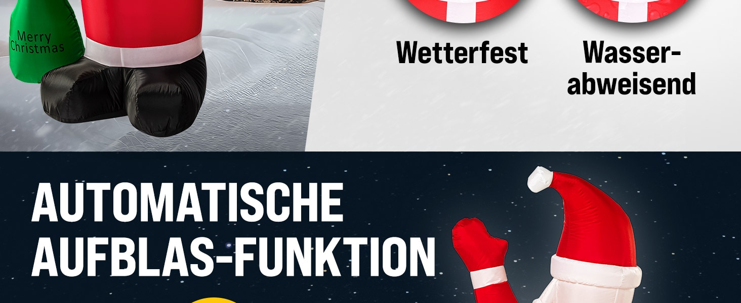 Opblaasbare\u0020Kerstman\u0020Polyester\u0020180x120cm\u00206\u0020LED\u00B4s