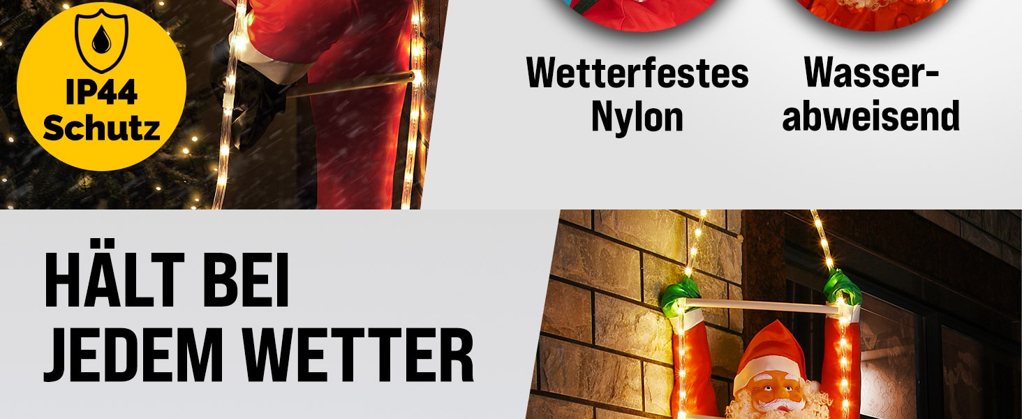 Kerstman\u0020op\u0020Ladder\u0020met\u0020120\u0020LED\u00B4s