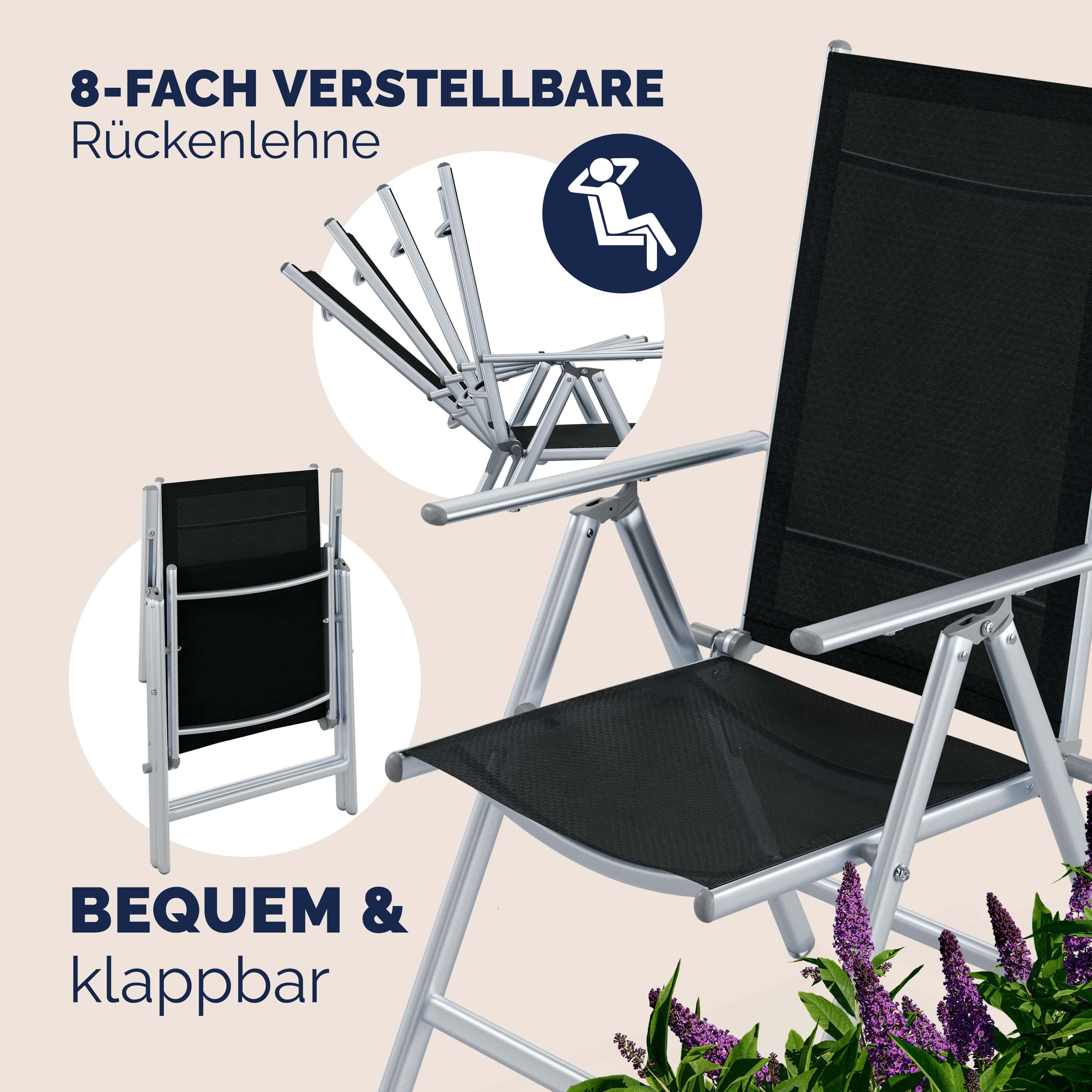 Tuinstoel\u0020Bern\u0020Set\u0020van\u00202\u0020Zilver\u0020Aluminium