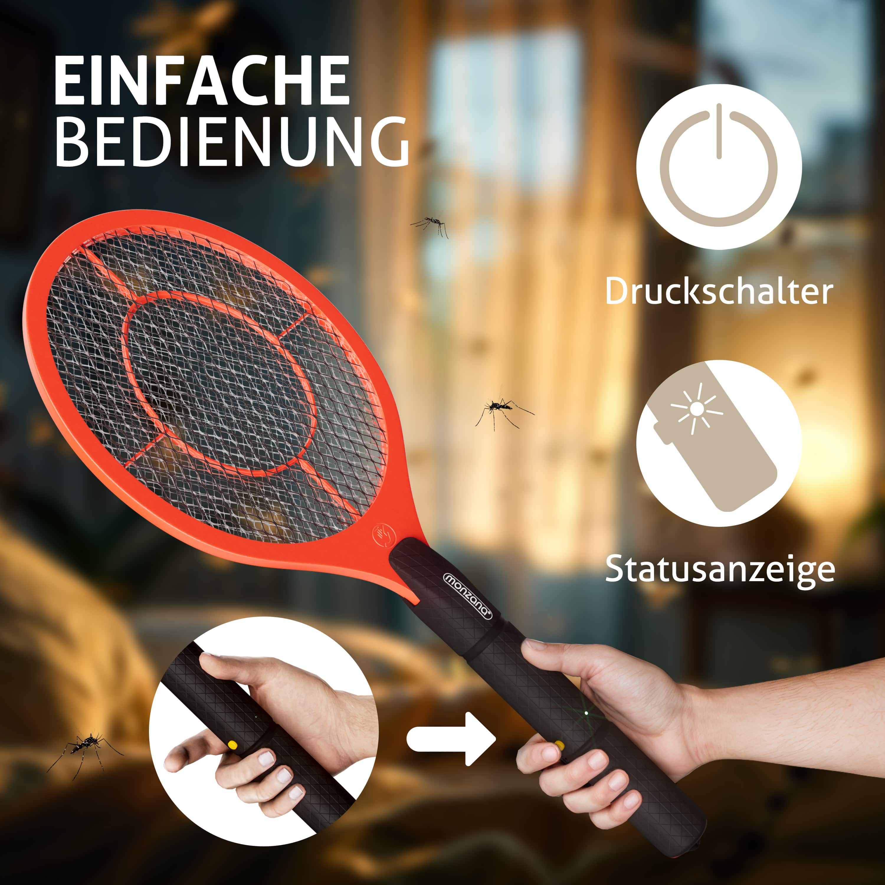 Elektrische\u0020Vliegenmepper\u0020Set\u0020van\u00203\u0020Gekleurde
