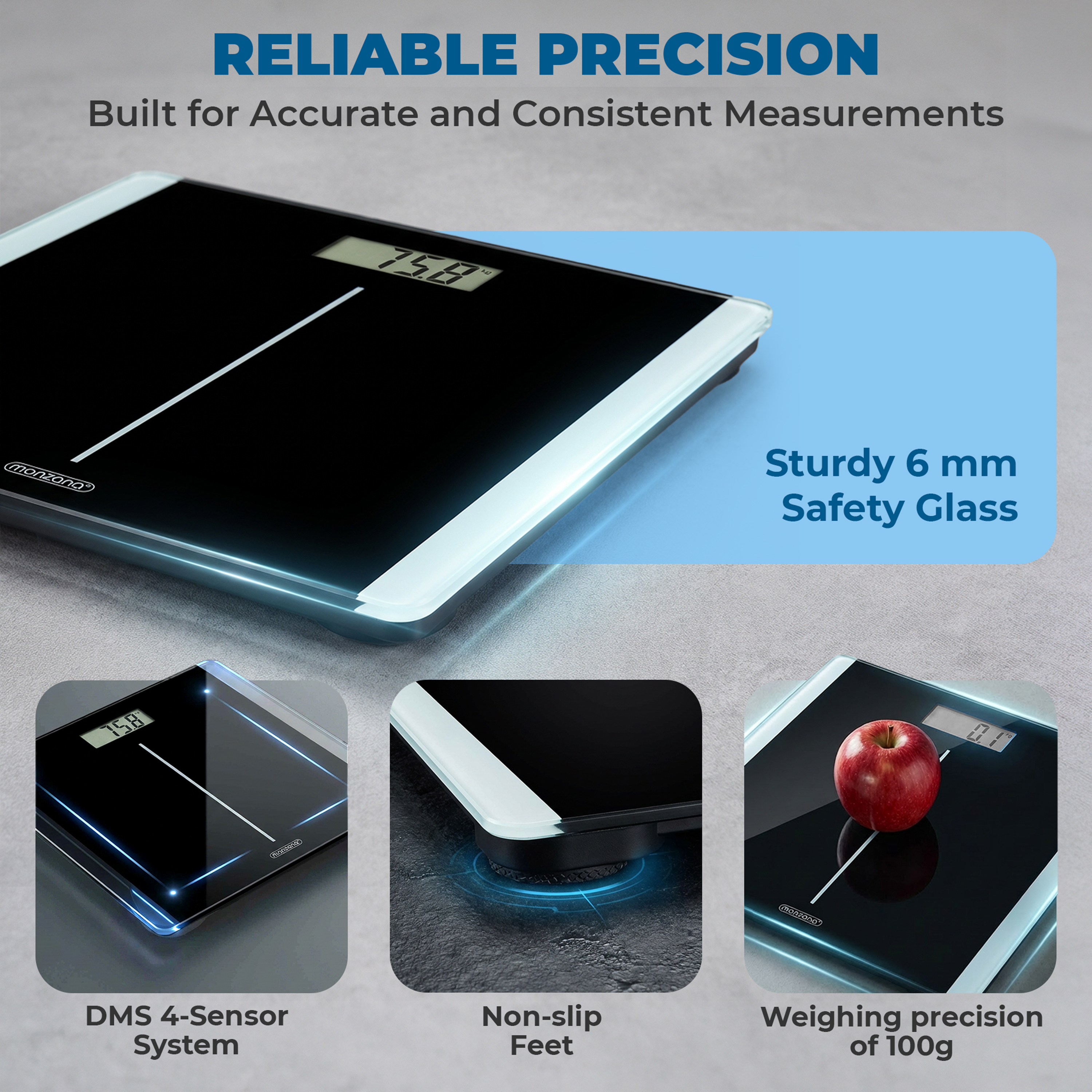 Smart\u0020Personenweegschaal\u0020Zwart\u0020met\u0020Lichaamsanalyse