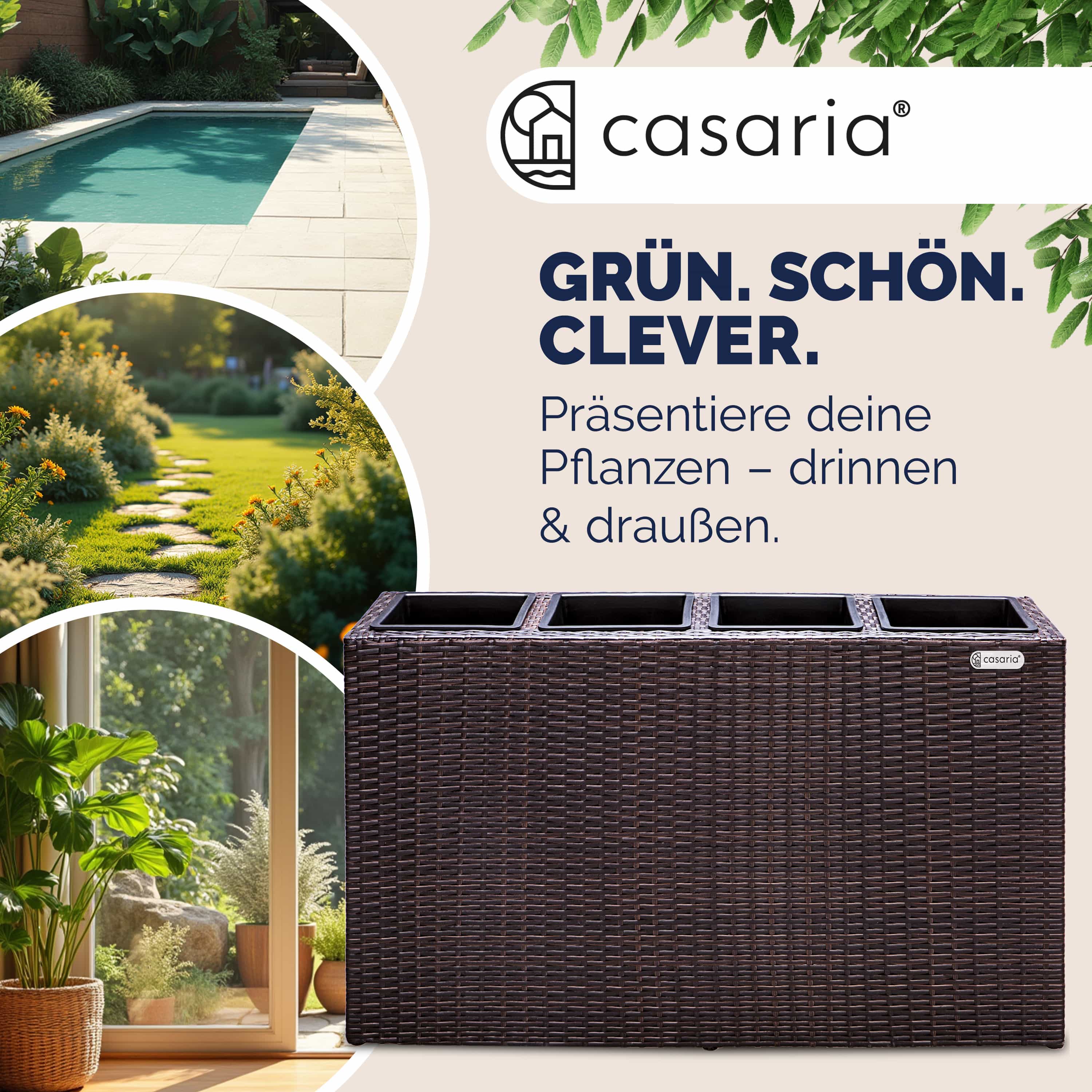 Hoge\u0020Plantenbak\u0020Bruin\u0020Kunststof\u002095x27x60cm Hoge\u0020Plantenbak\u0020Bruin\u0020Kunststof\u002095x27x60cm